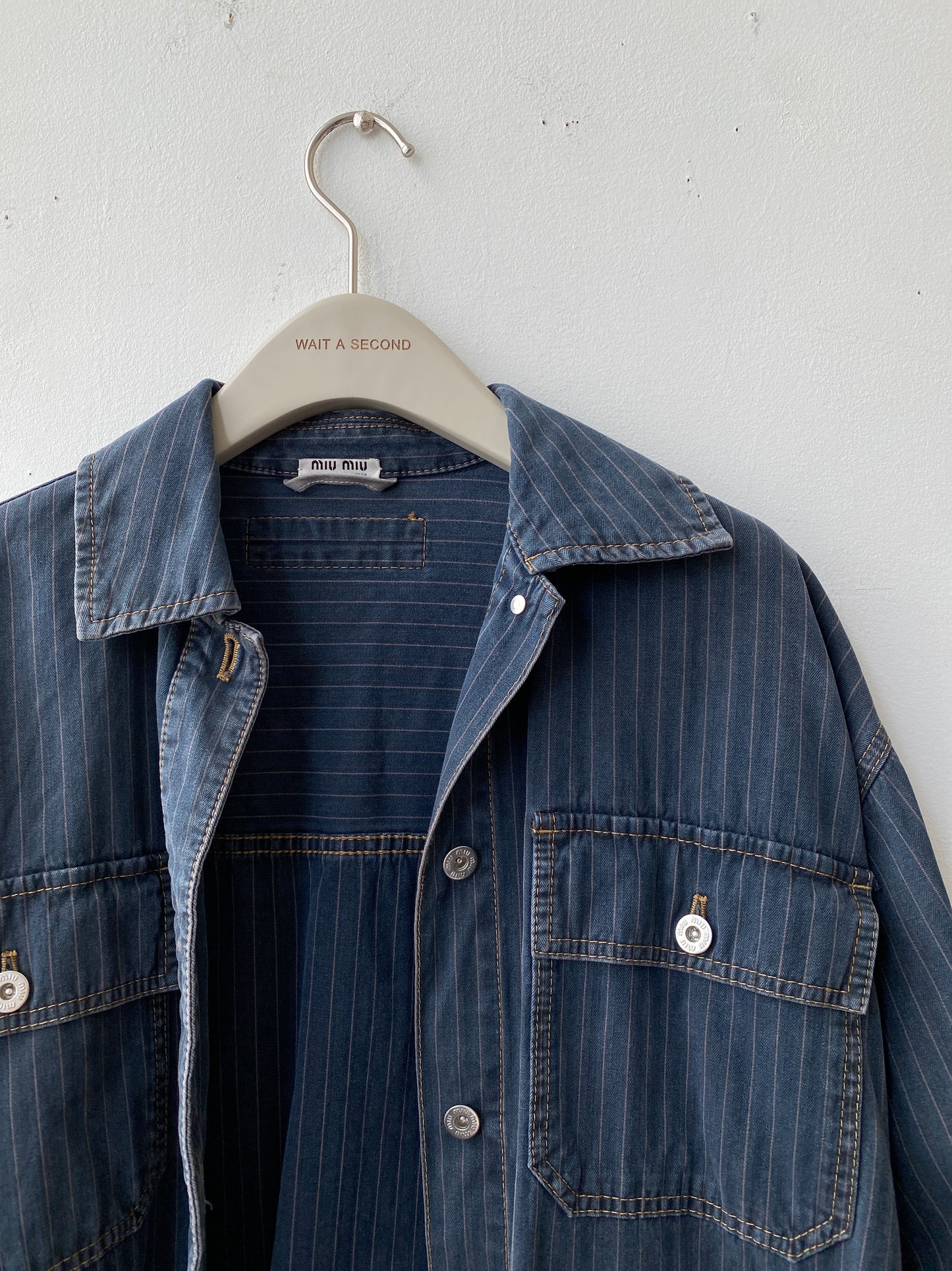 Miu Miu stripe denim jacket