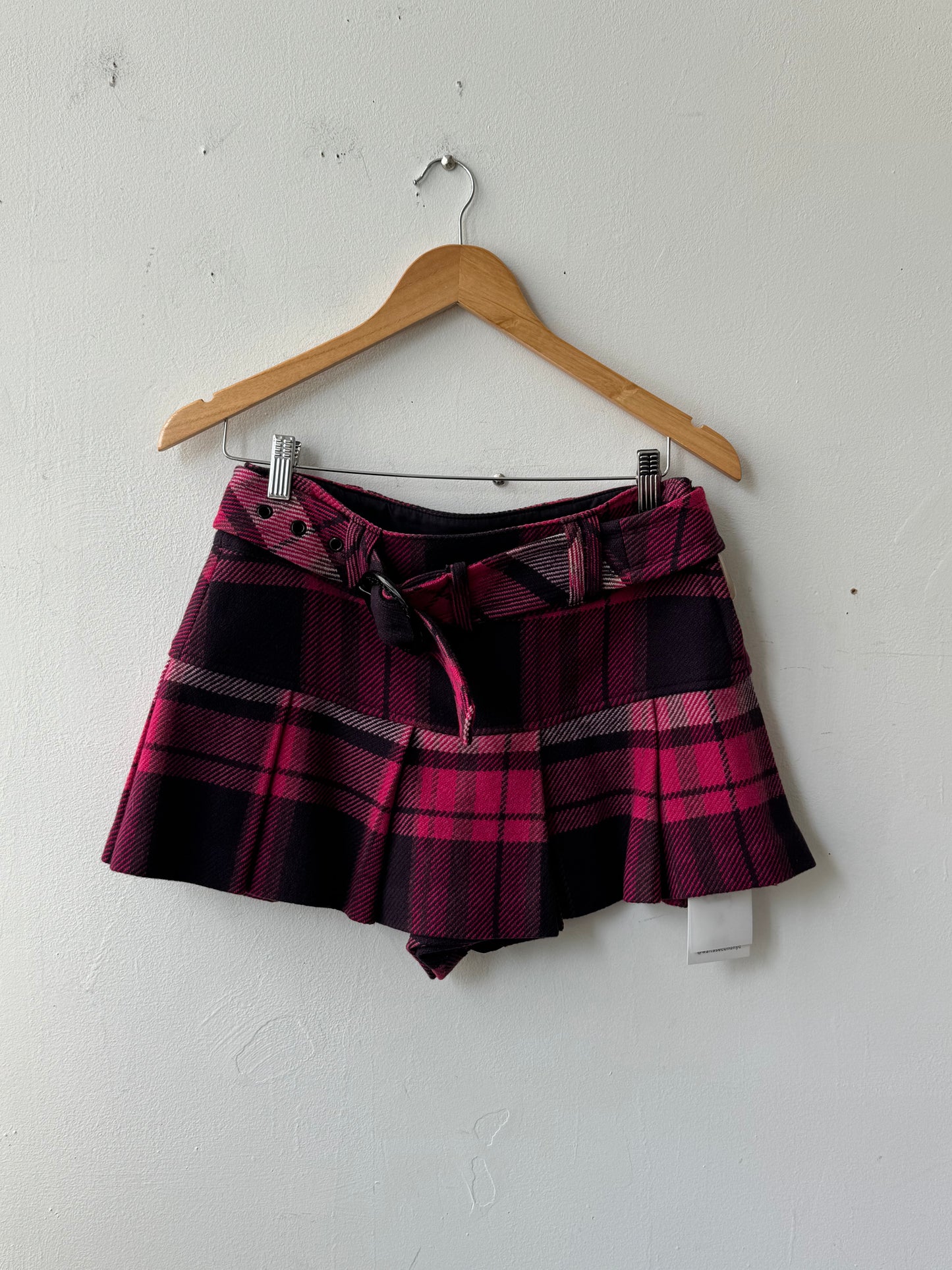 WAS-25655 Burberry Flannel Pink Pattern Skirt