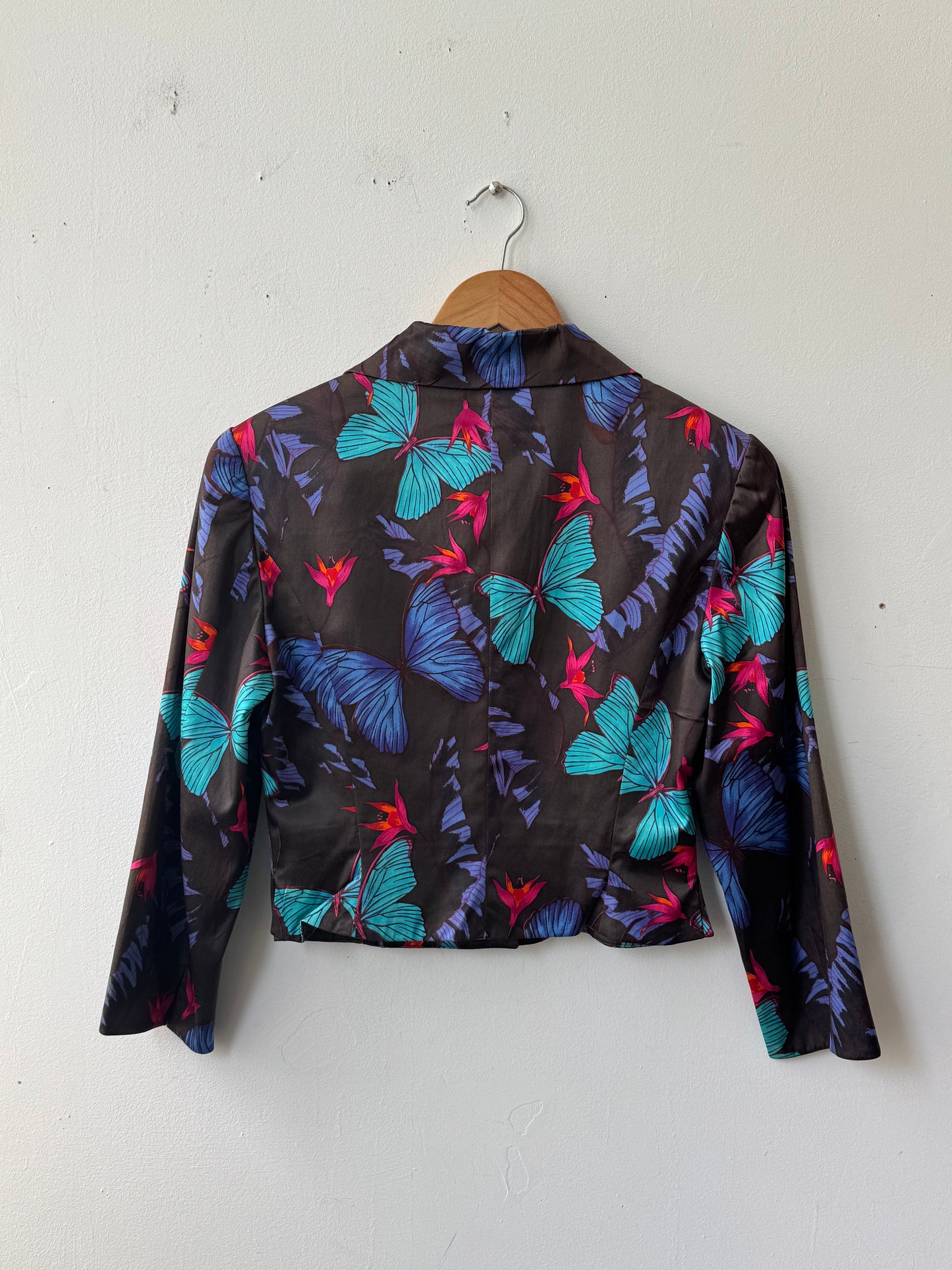 WAS-25676 Kenzo Jungle Butterfly flower cropped blazer