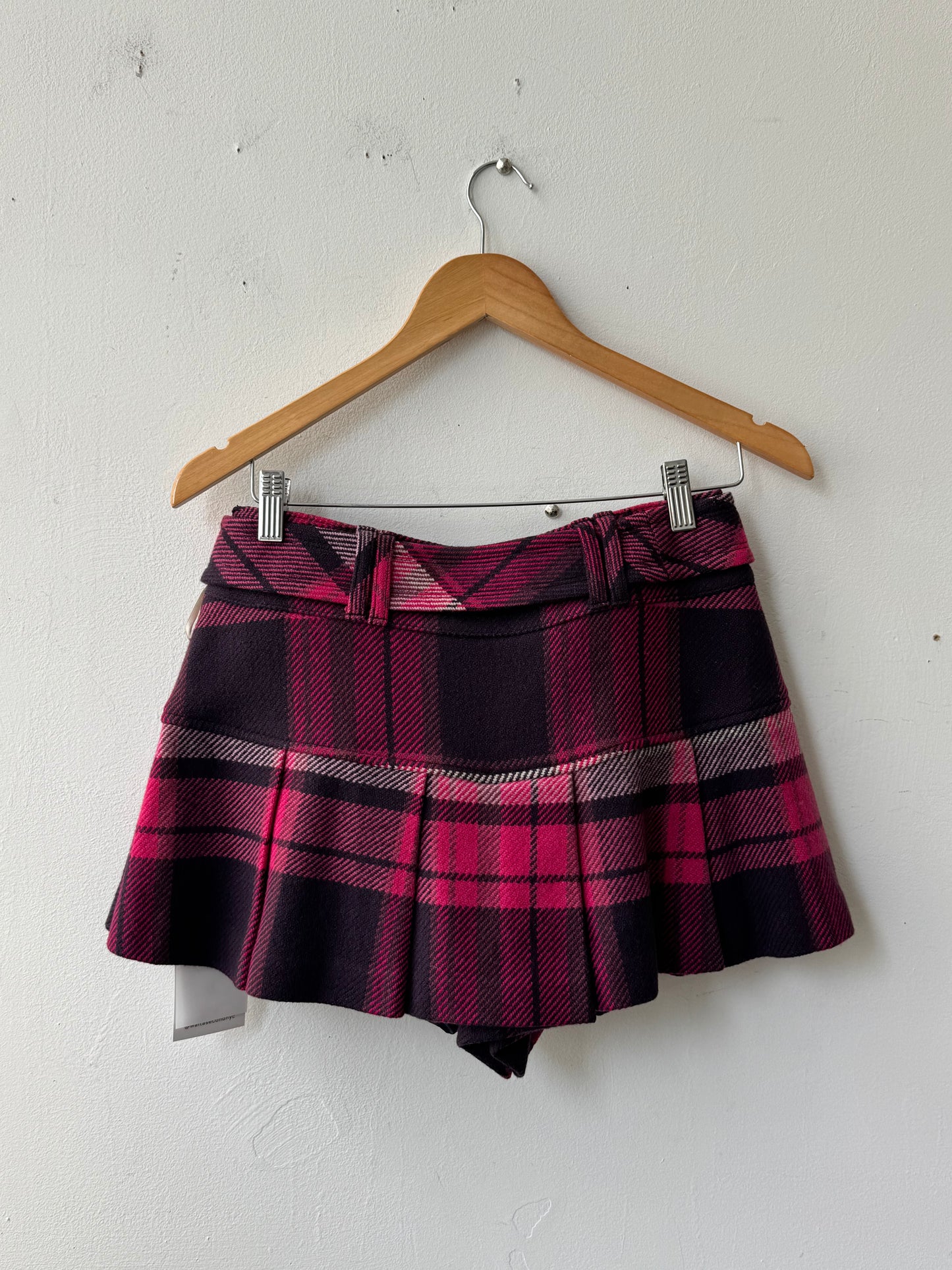 WAS-25655 Burberry Flannel Pink Pattern Skirt