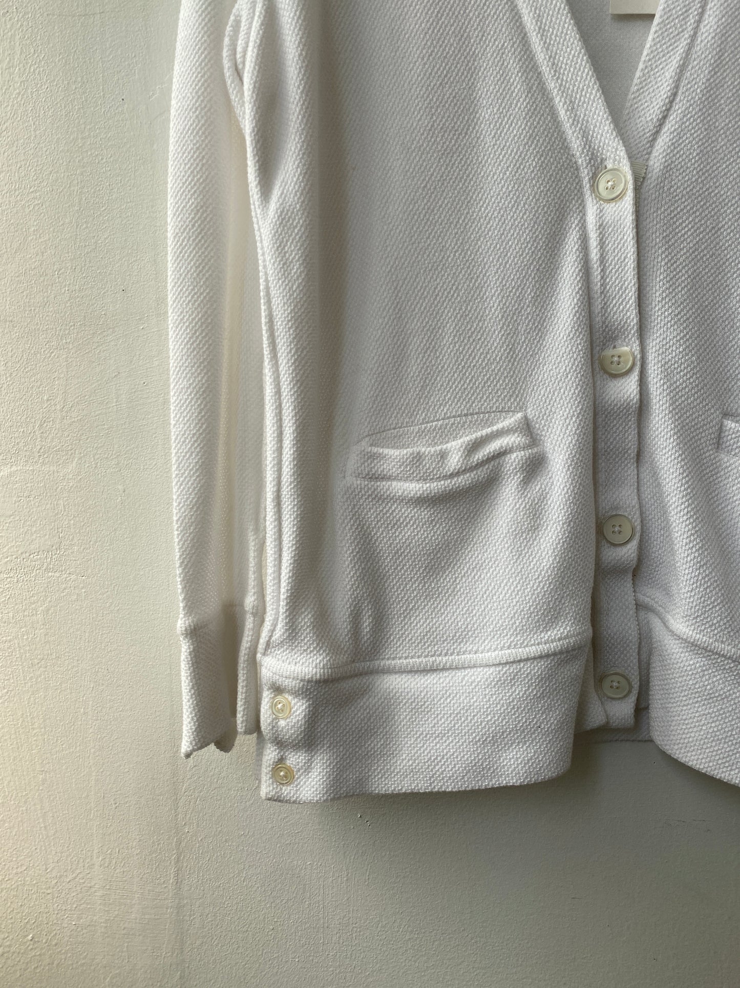 Thom Browne Sample White Cotton cardigan