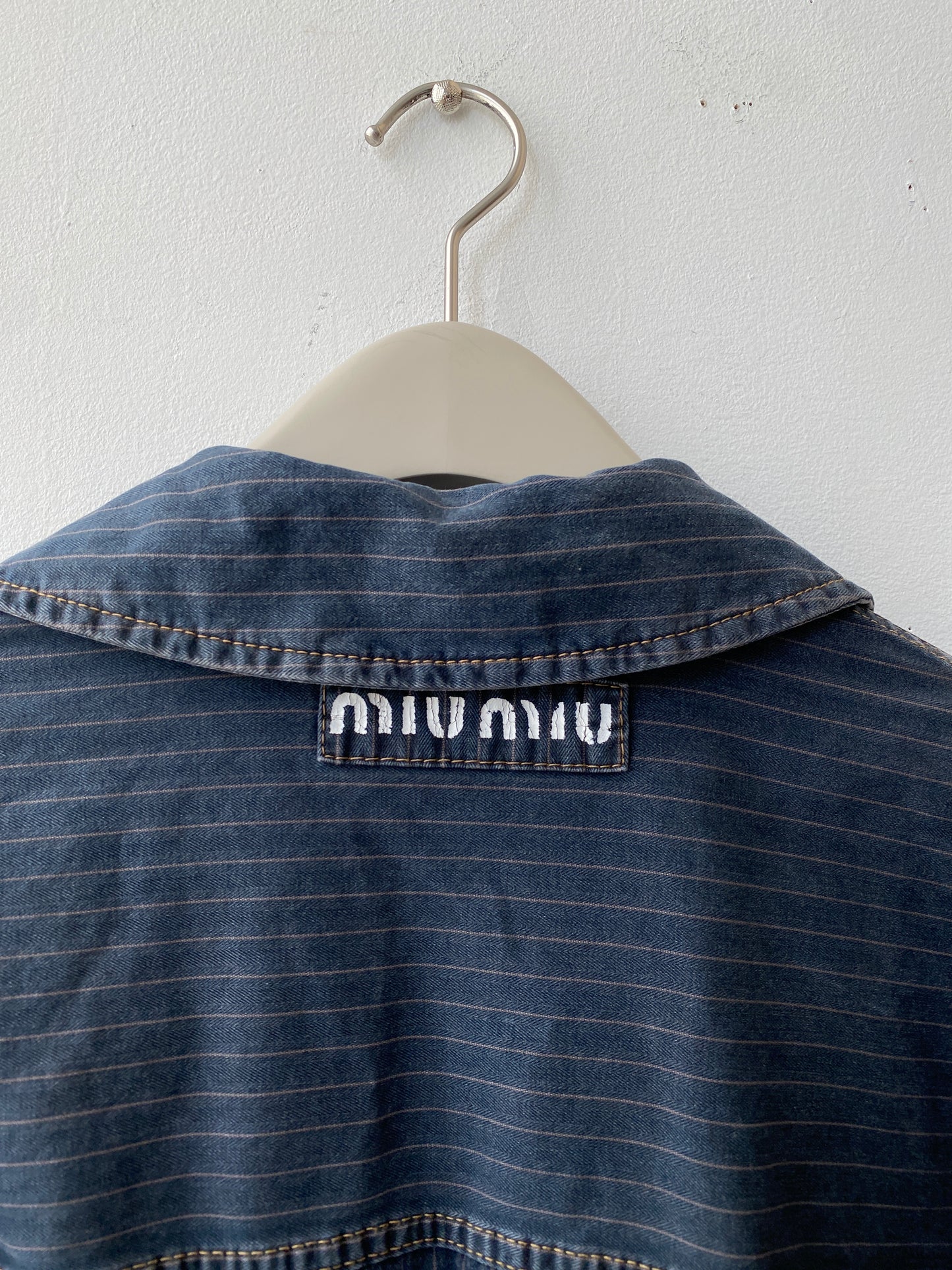 Miu Miu stripe denim jacket