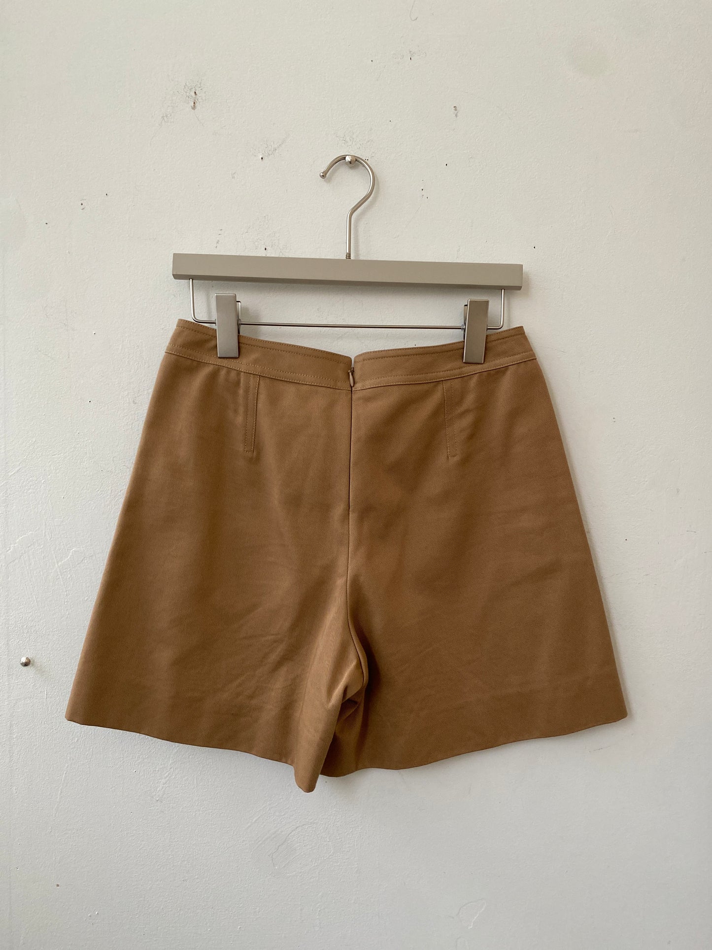 Givenchy Beige Cotton Buckle Detail Shorts