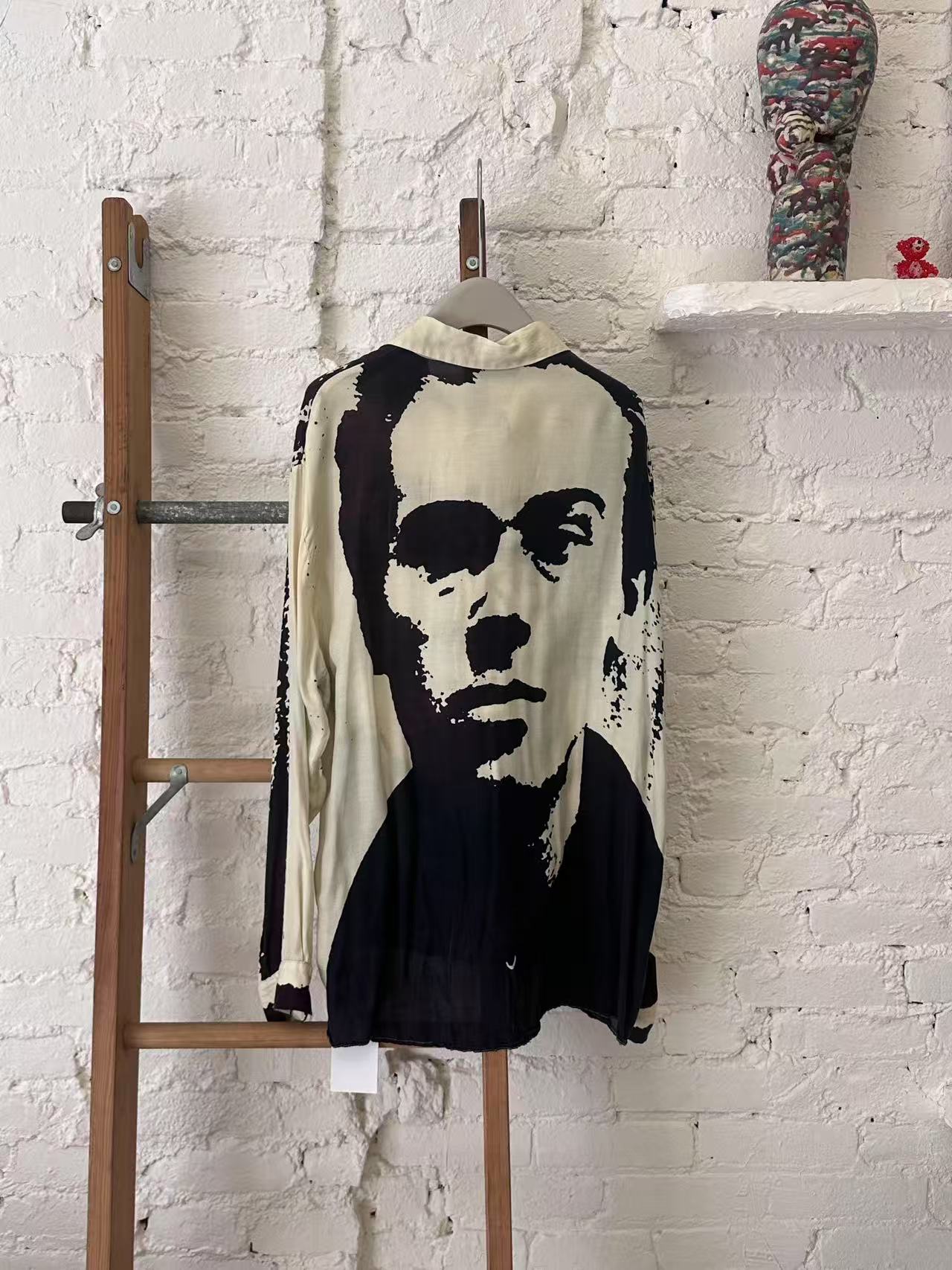 WAS-25660 424 Printed face shirt