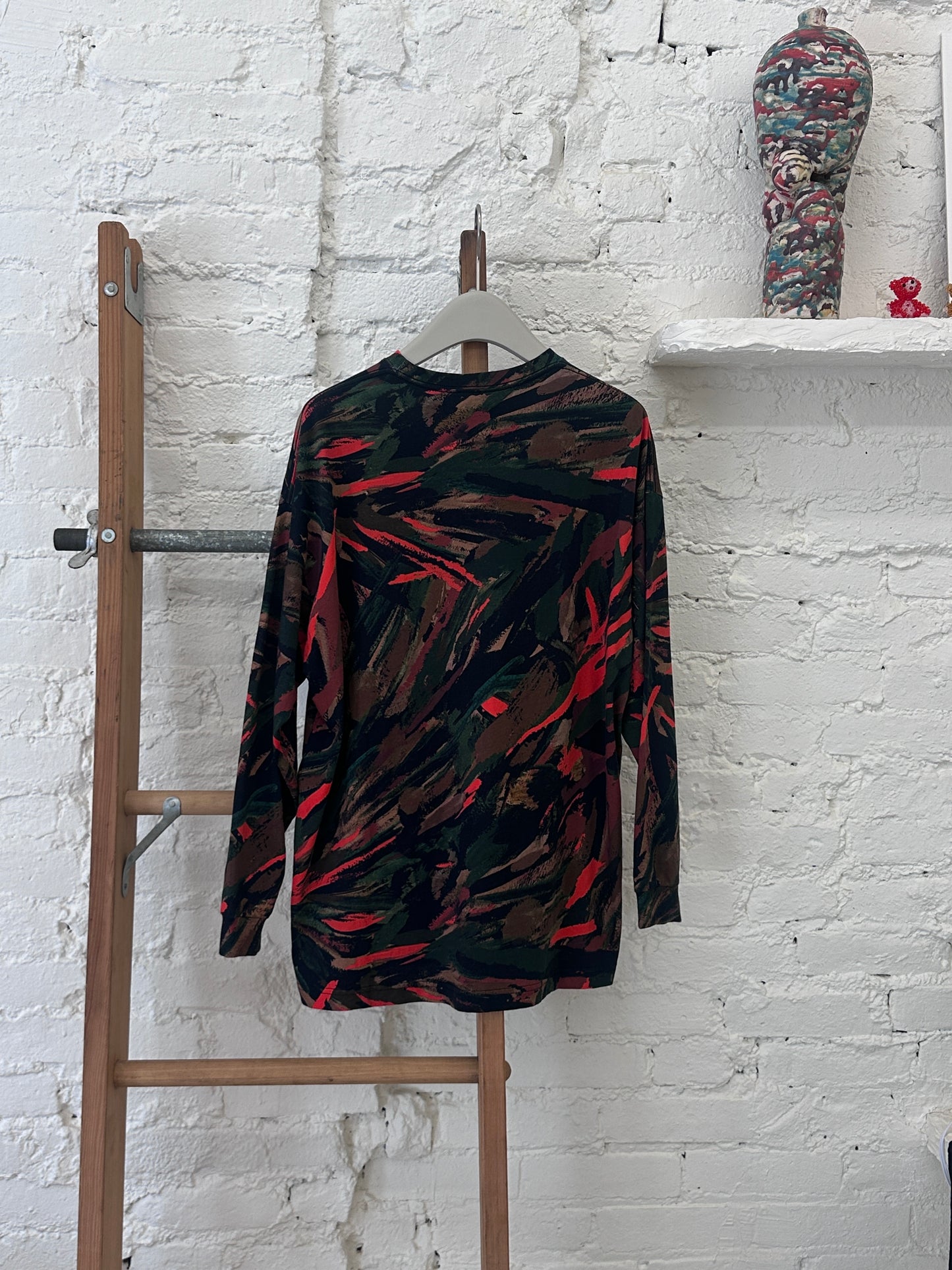 WAS-24SL390 Balenciaga camouflage prin long sleeve top
