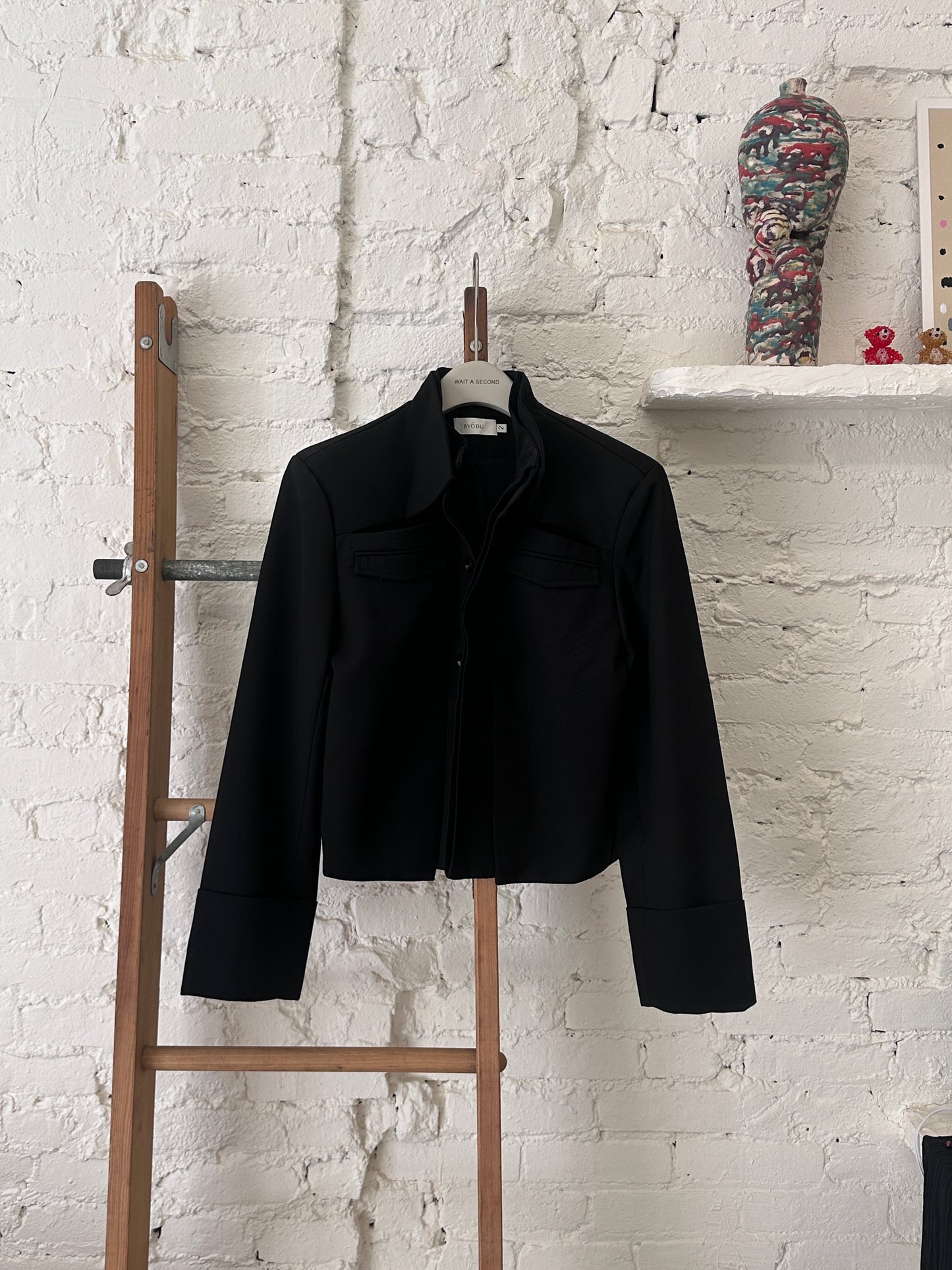 WAS-25823 Byobu black men's jacket