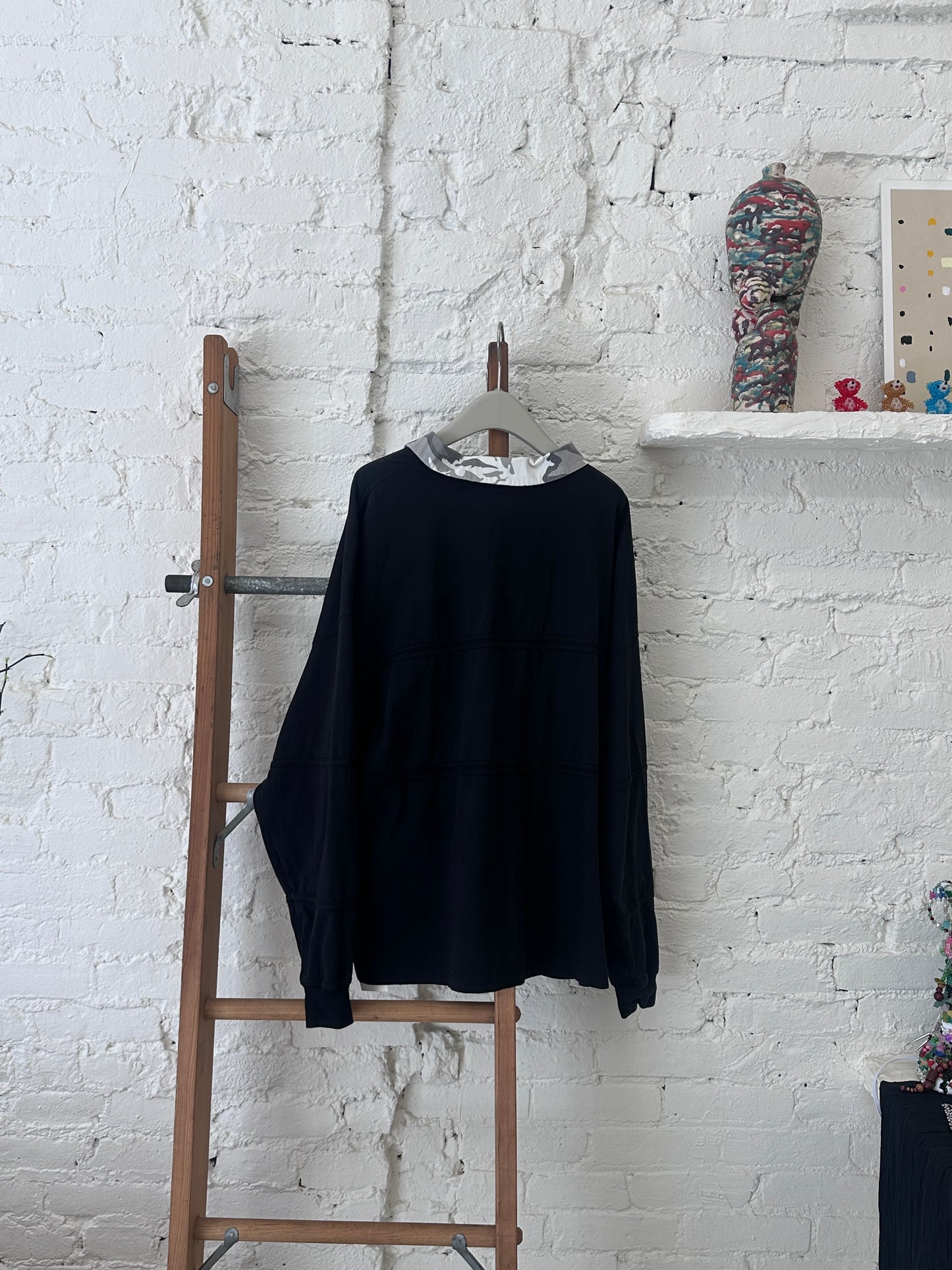WAS-23154 WE11DONE Navy Blue Sweartshirt
