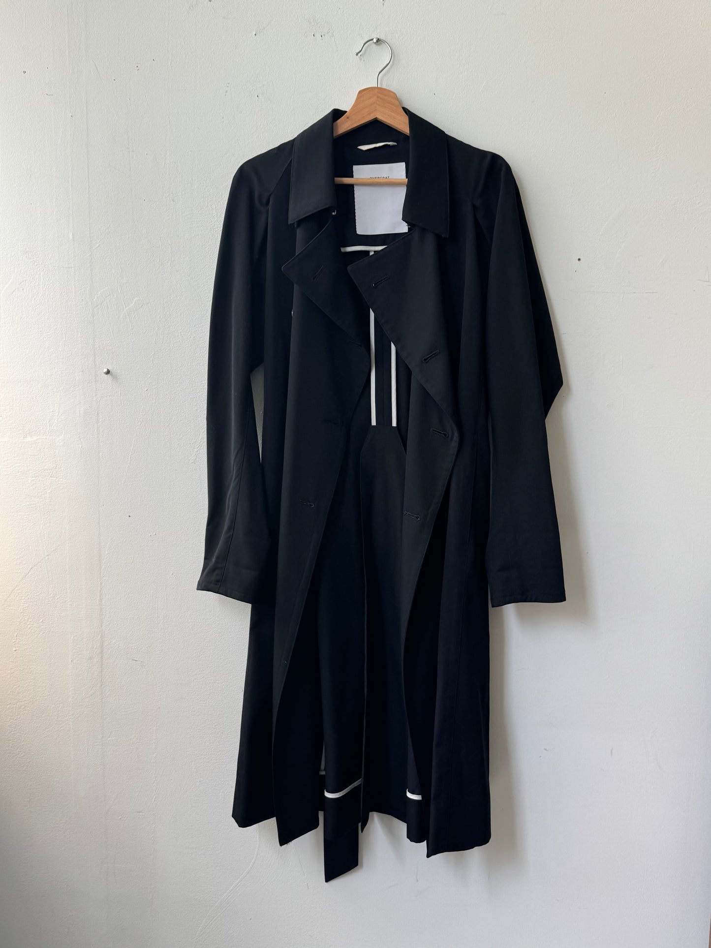 WAS-24102 RYUHEI OOMARU OVERCOAT Black Trench Coat