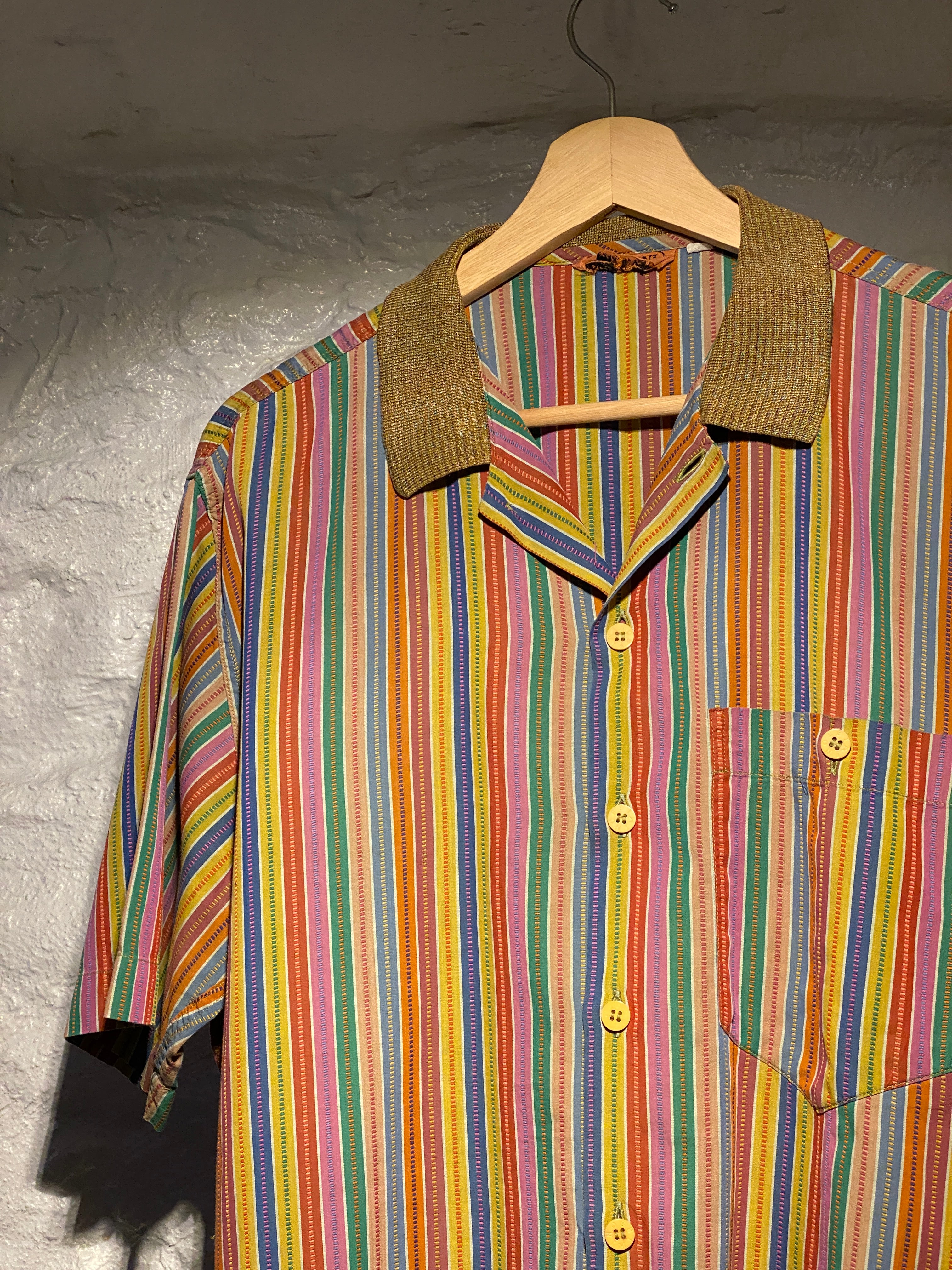 Missoni Men Multicolors Stripes Short-Sleeve Shirt