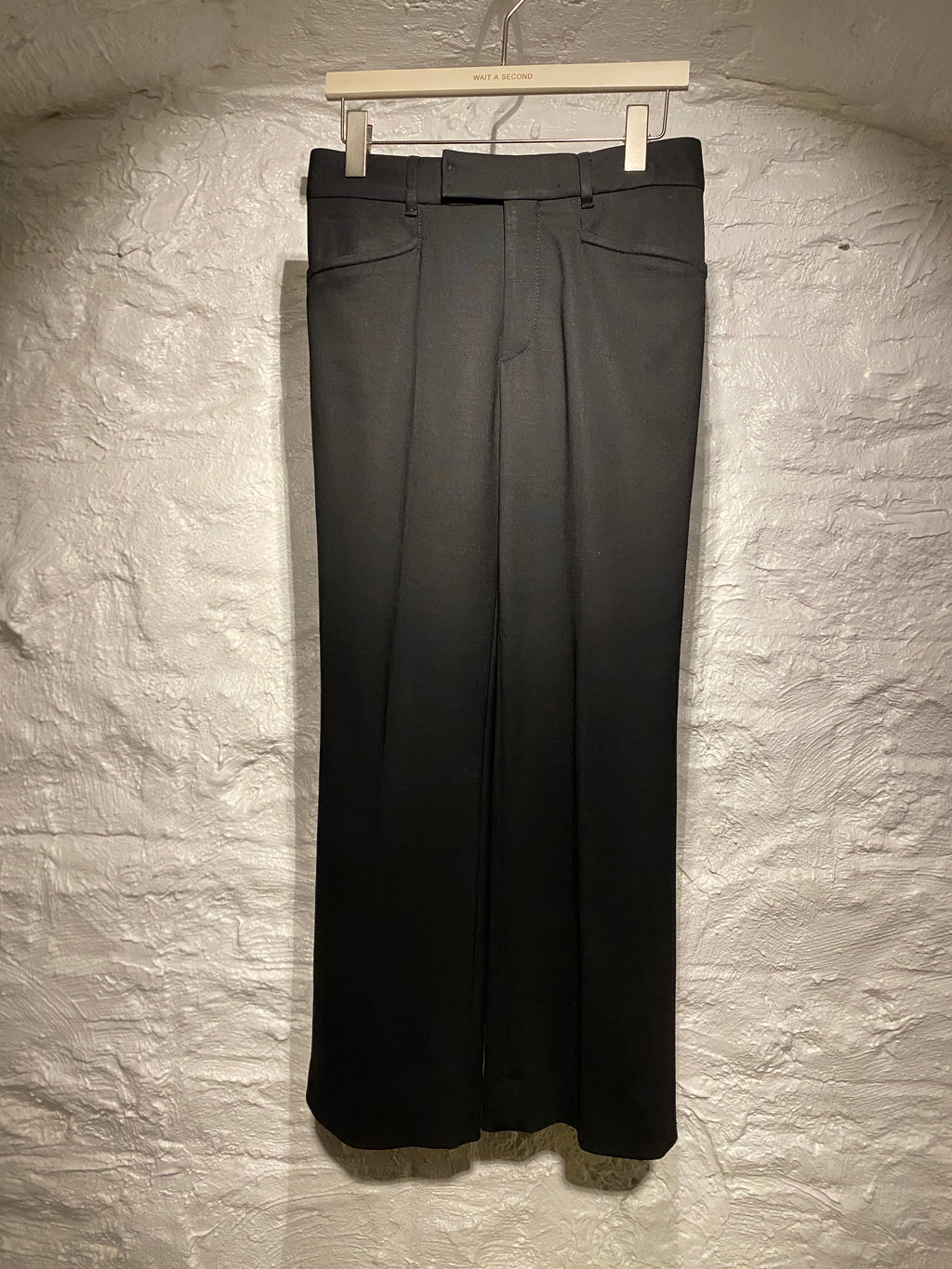 Miu Miu Black Wool Blend Straight Pants