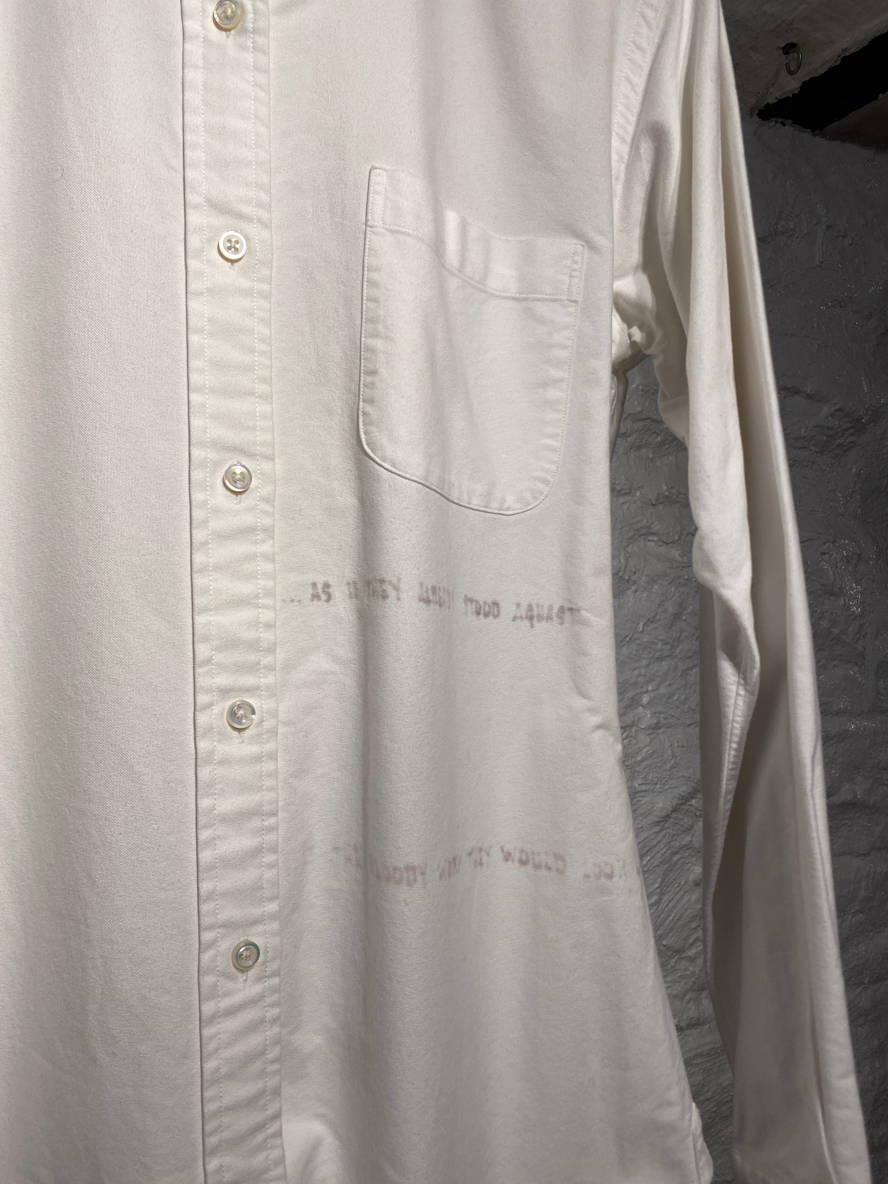 Thom Browne White Washed Texts Shirt