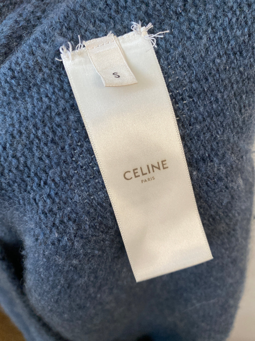 Celine Dark Blue Cashmere V-Neck Sweater