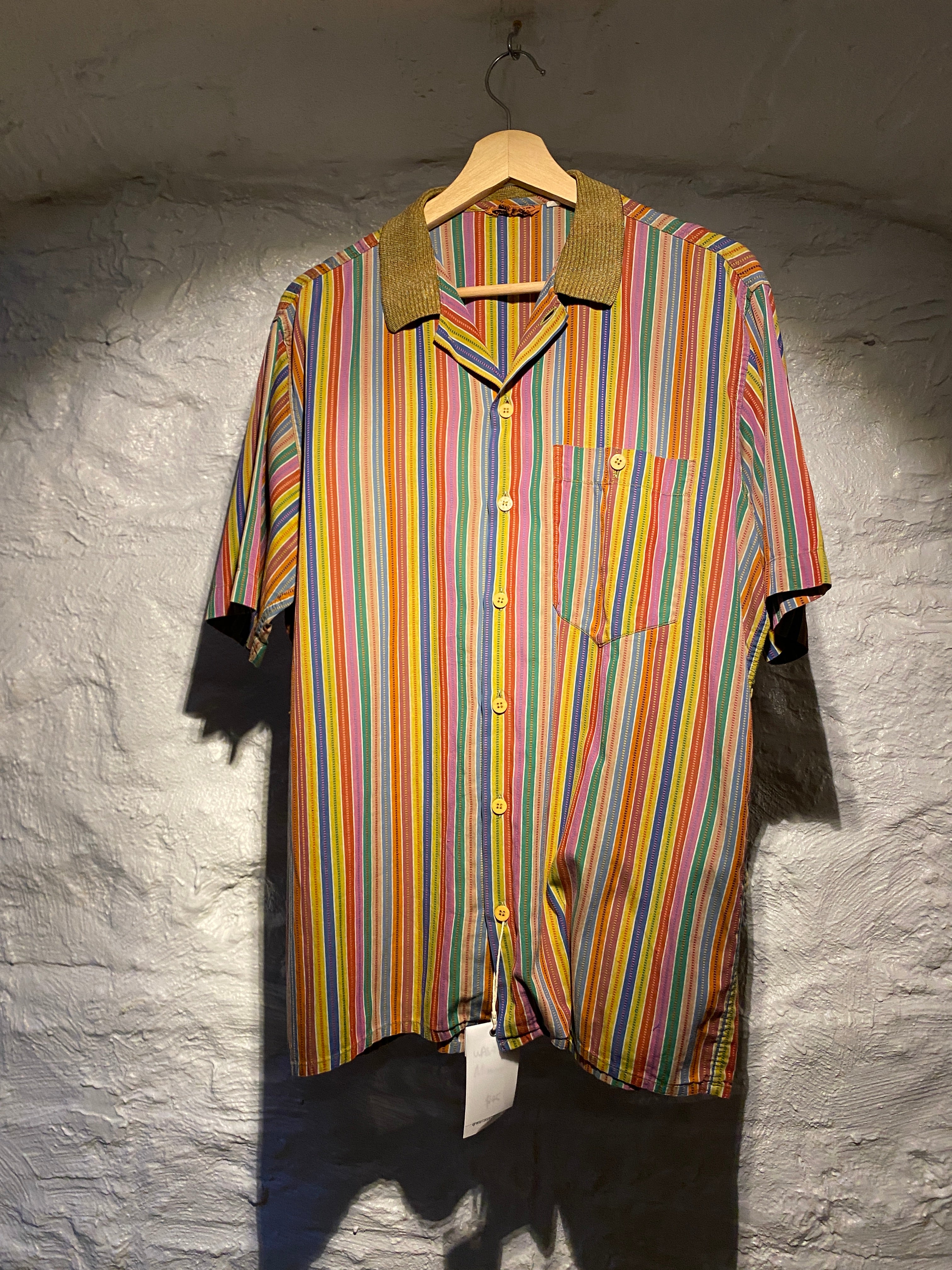 Missoni Men Multicolors Stripes Short-Sleeve Shirt