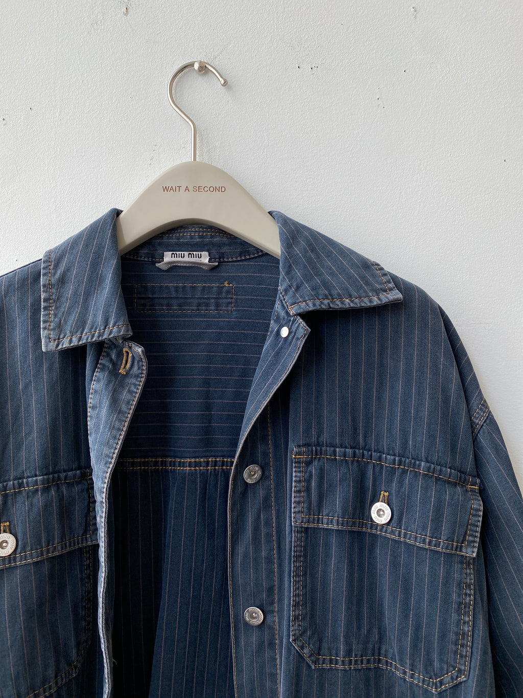 Miu Miu stripe denim jacket