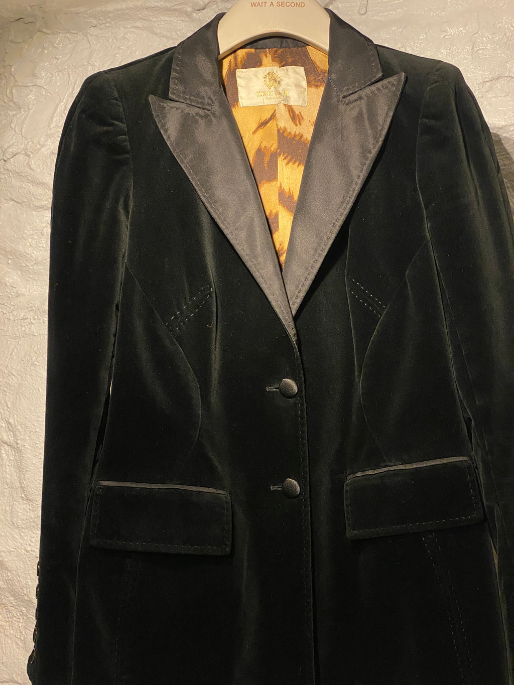 Roberto Cavalli Black Velvet Blazer