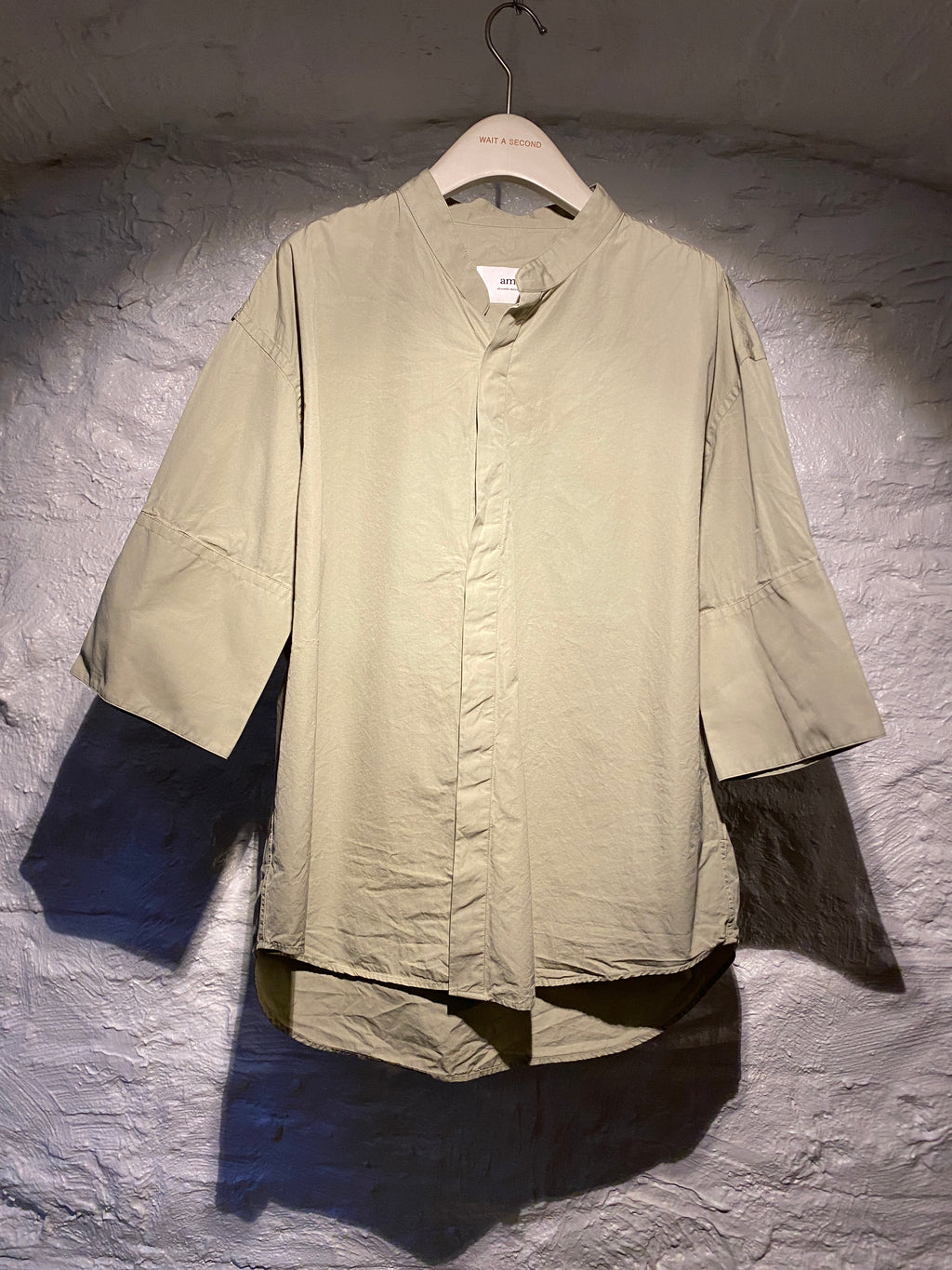 AMI Paris Sage Green Oversized Shirt