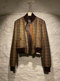 Dolce & Gabbana Brown Beige Tweed Jacket