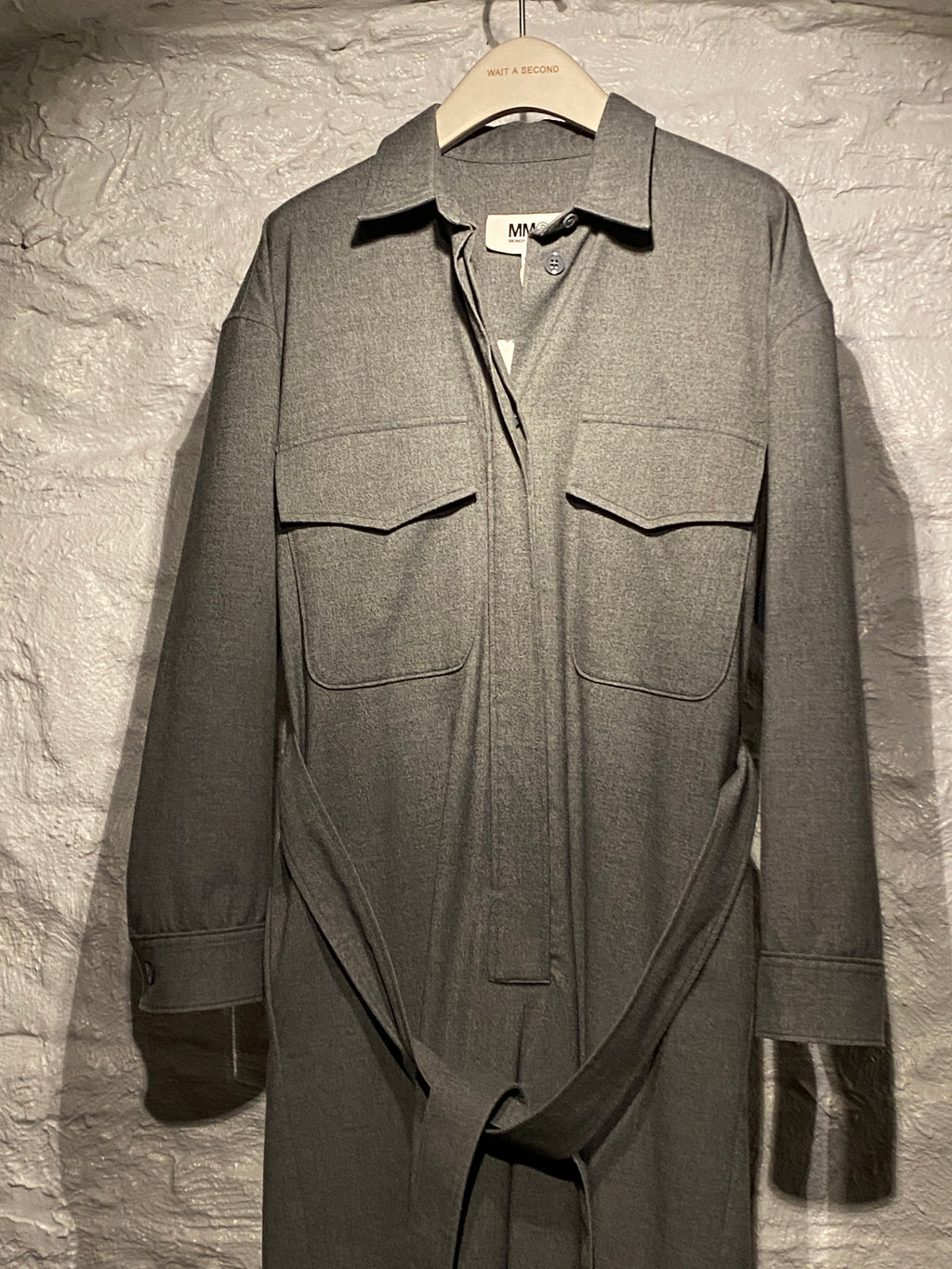 MM6 Maison Margiela	Long-Sleeve Shirt Jumpsuit with a Belt