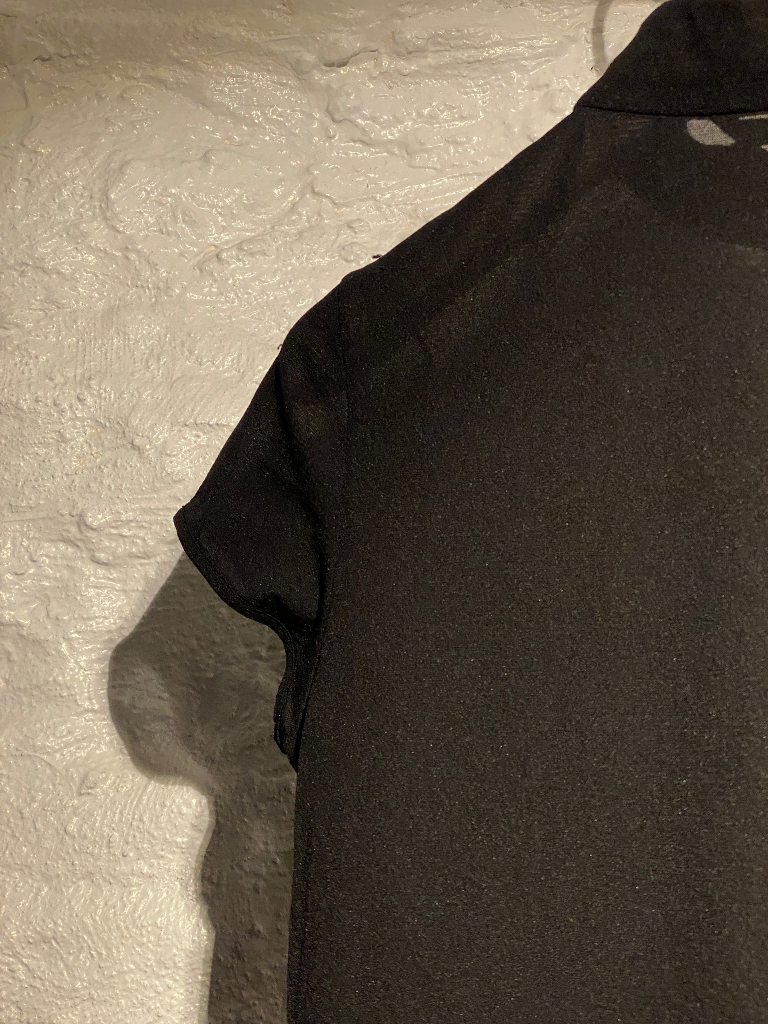 Vivienne Tam Black Dragon Sheer Chinese Collar Top