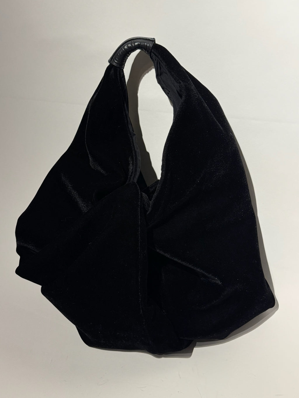 MM6 Maison Margiela Black Velvet Triangle Bag