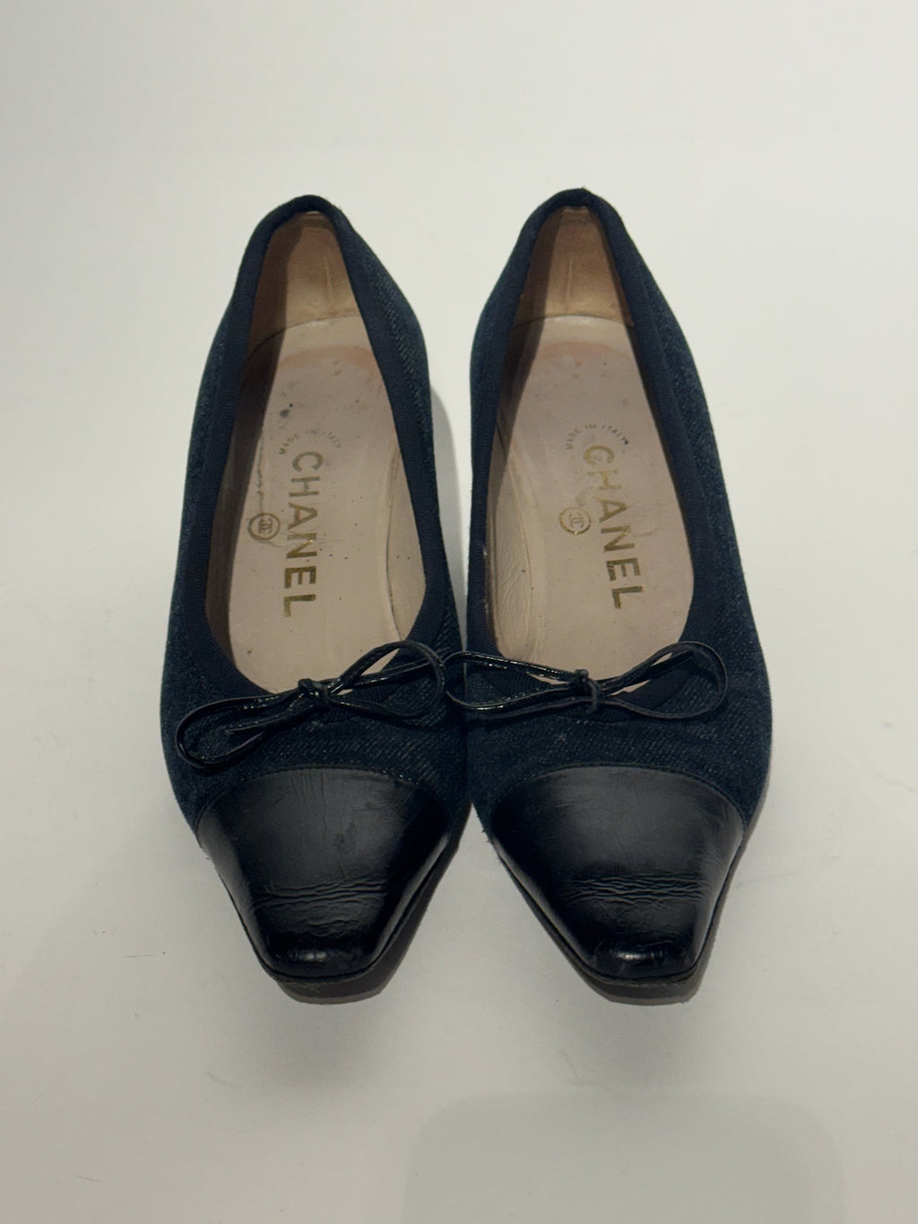 Chanel Denim Kitten Heels Size 37