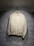 Acne Studios White Bomber Zipper Jacket