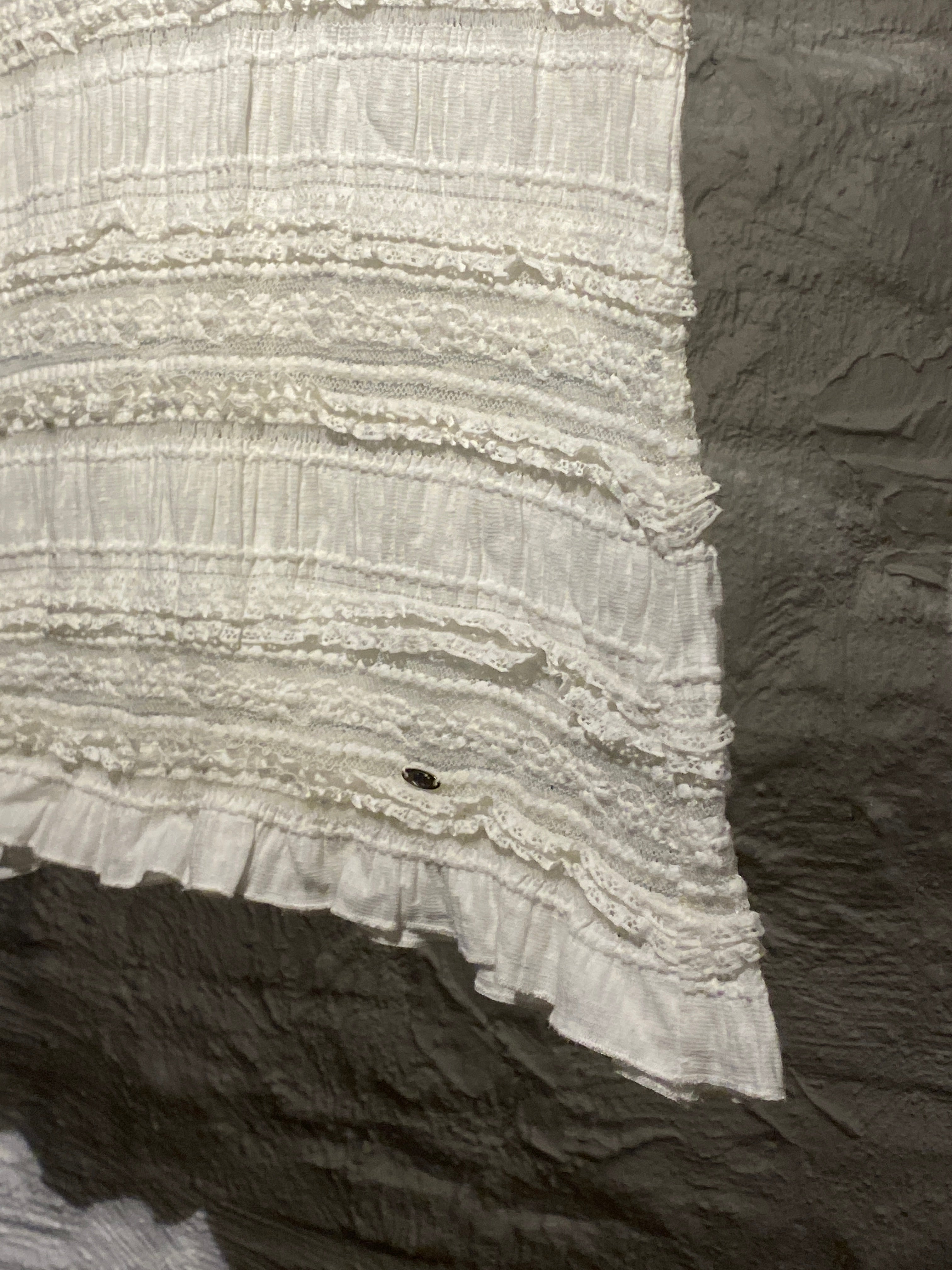 Just Cavalli White Lace Leopard Panelled Top