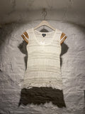 Just Cavalli White Lace Leopard Panelled Top