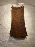 Chanel Brown Yellow Knitted Midi Skirt