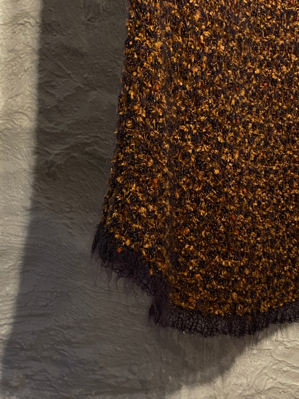 Chanel Brown Yellow Knitted Midi Skirt