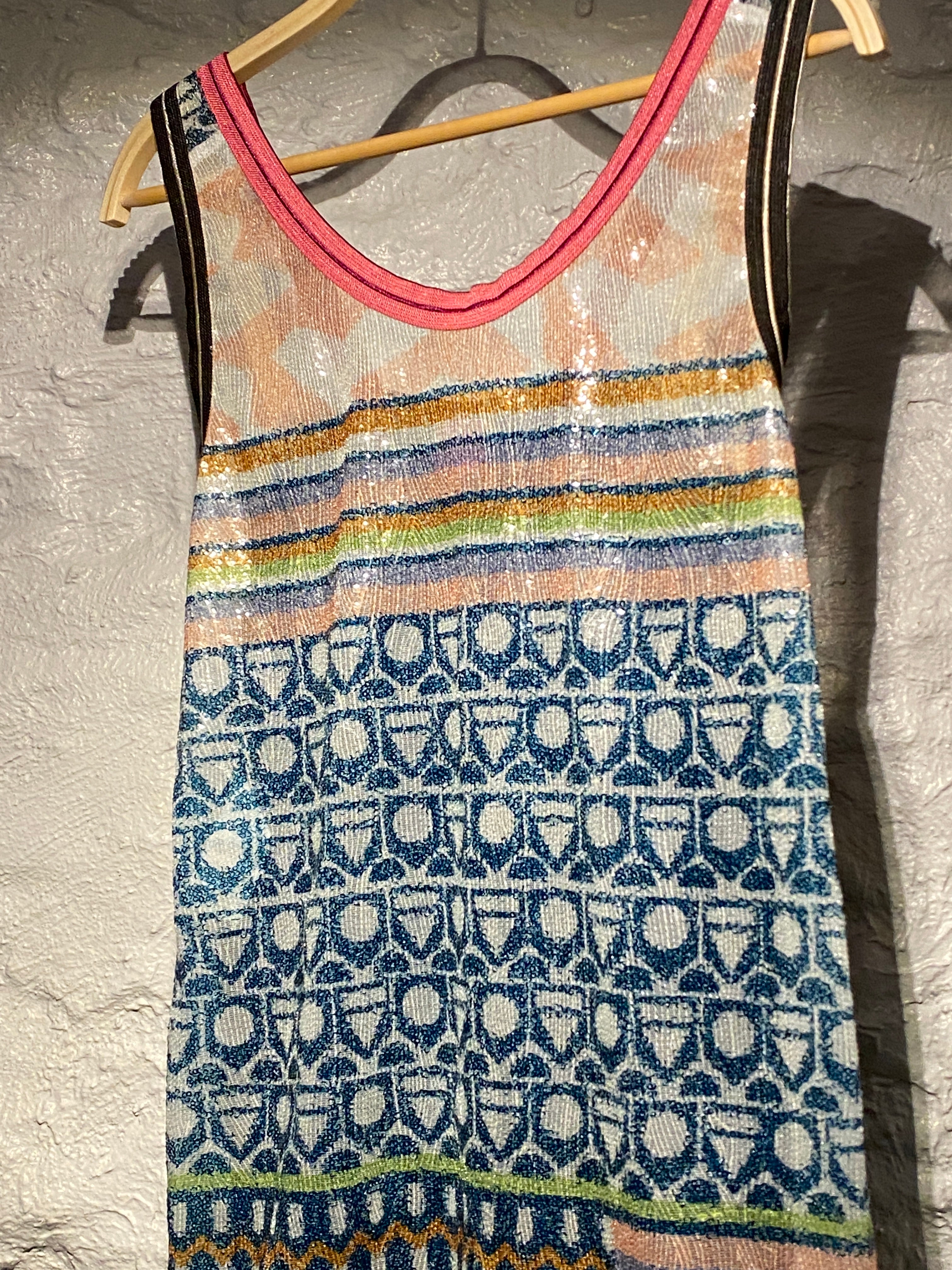 Save the Queen Multicolors Graphic Sequins Top