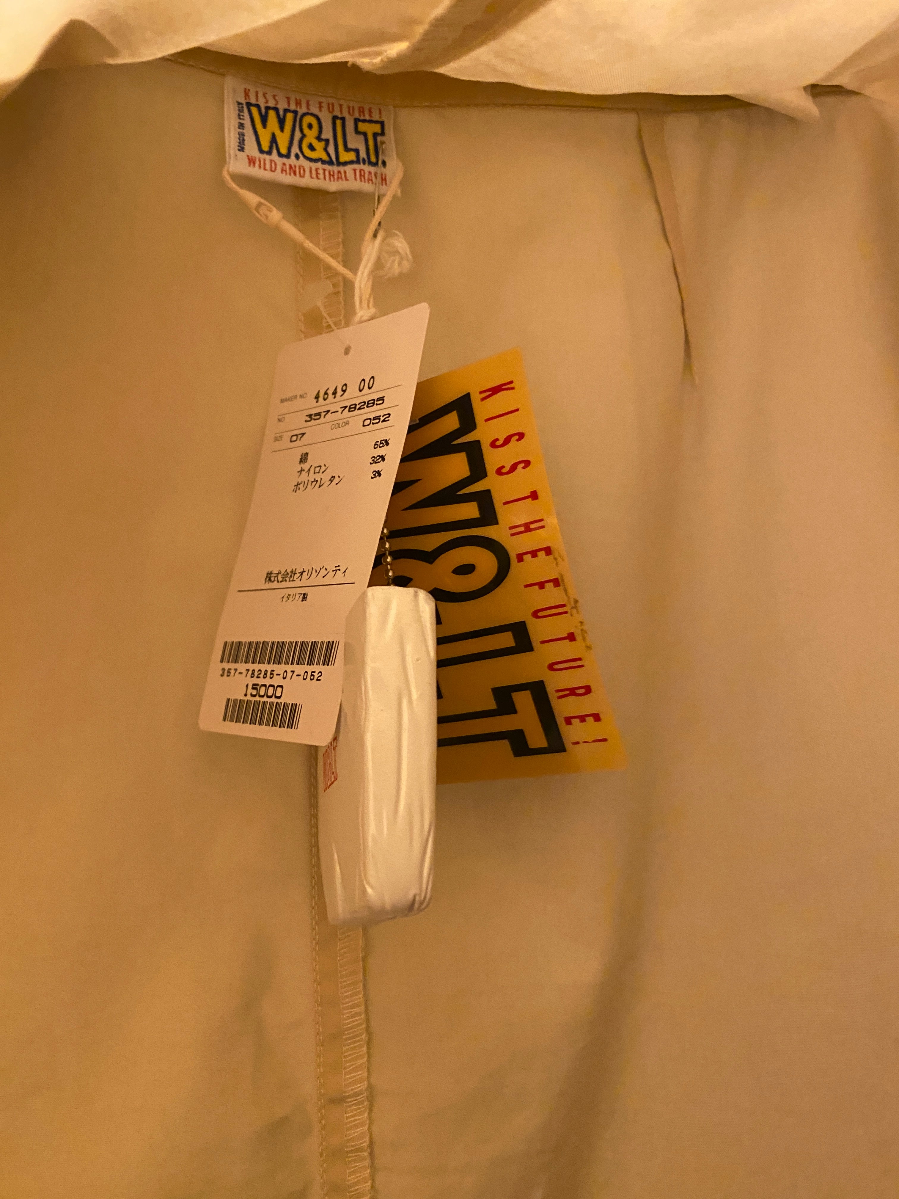 Walter. Van Beirendonck W&LT Light Yellow Zipper Pocket Midi Skirt