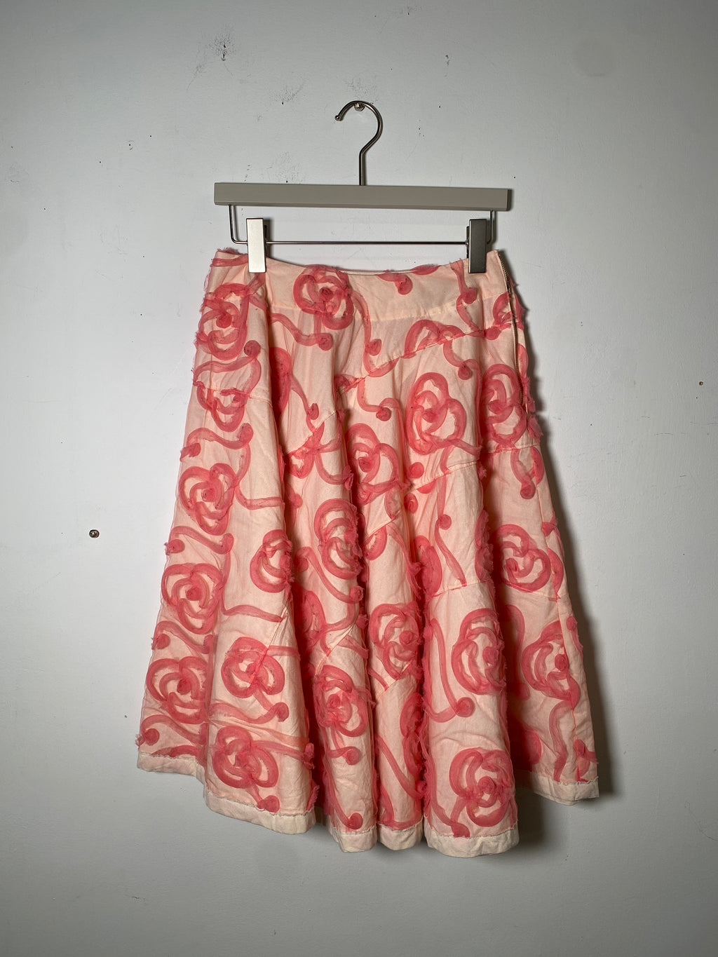 Comme des Garçons Tricot Spring 2017 Pink 3D Tulle Flowers Skirt