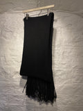 Helmut Lang Black Wool Cashmere Extra Long Scarf