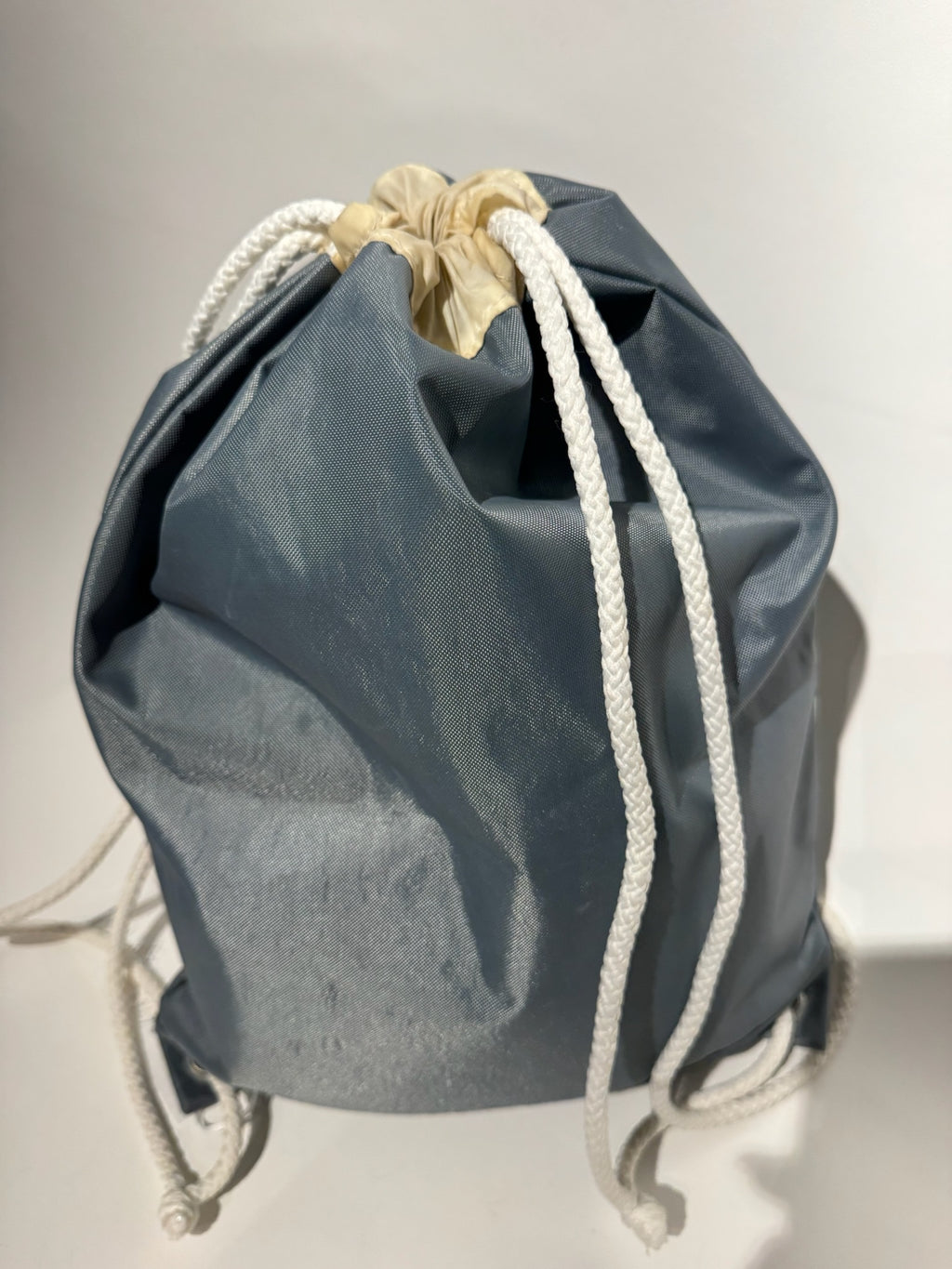 Dolce & Gabbana Grey String Beachwear PVC Drawstring Backpack