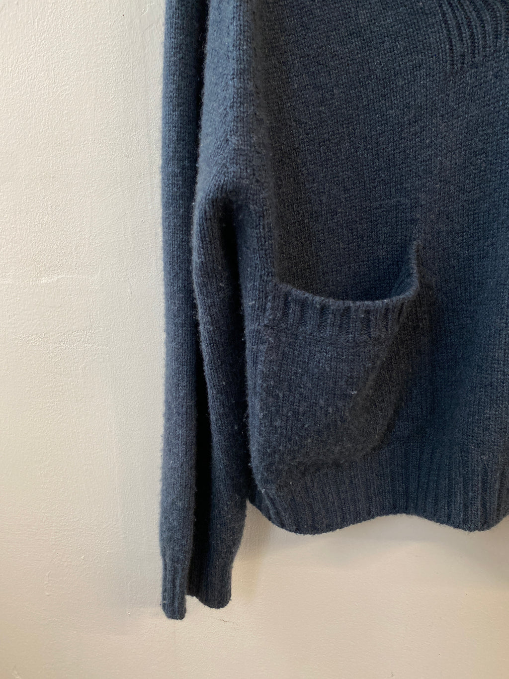 Celine Dark Blue Cashmere V-Neck Sweater