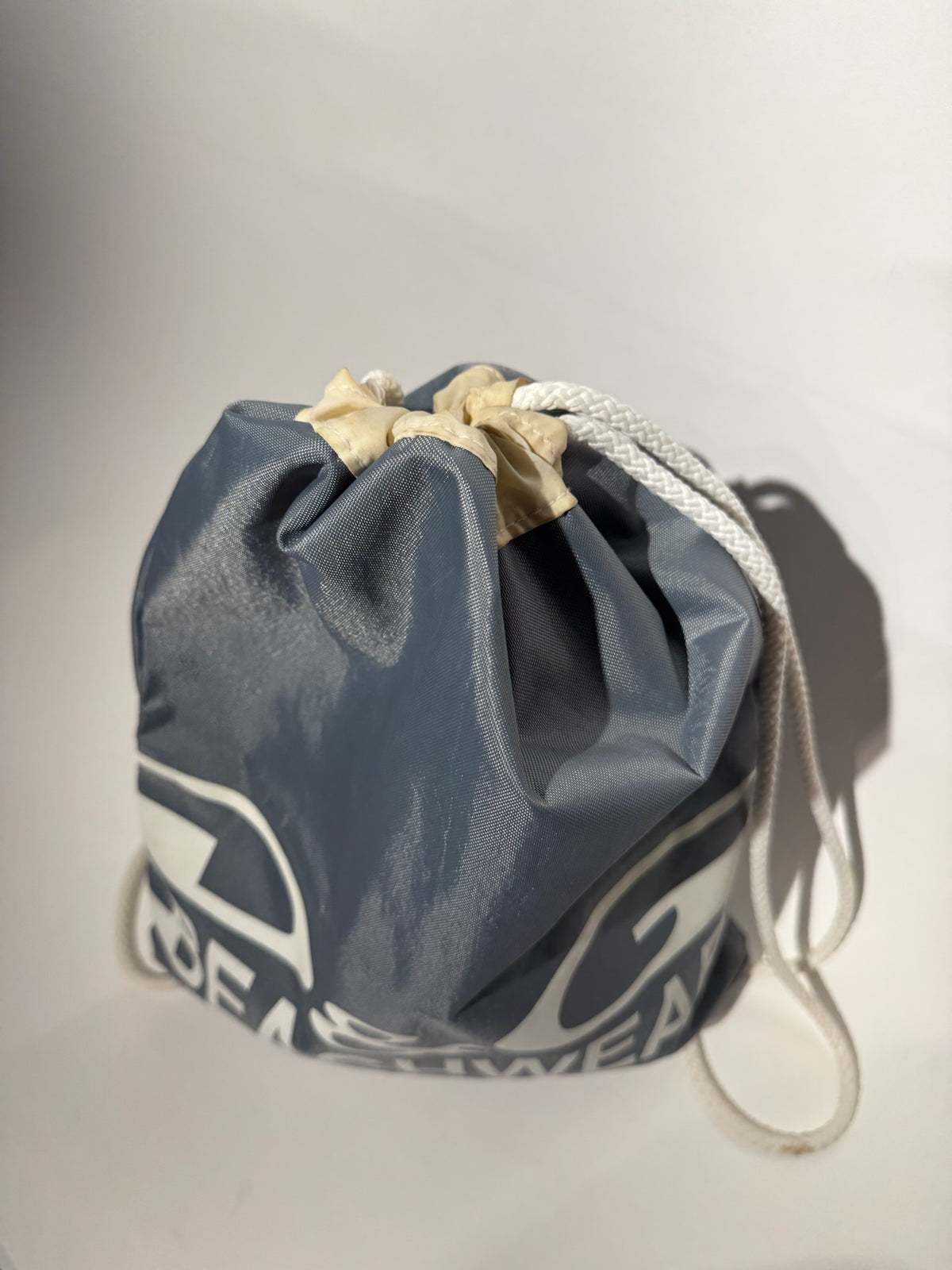 Dolce & Gabbana Grey String Beachwear PVC Drawstring Backpack