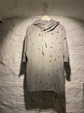 Ann Demeulemeester Gray Oversized Cut-Out Distressed Short-Sleeve Hoodie