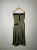 YIRANTIAN Olive Green Strapless dress