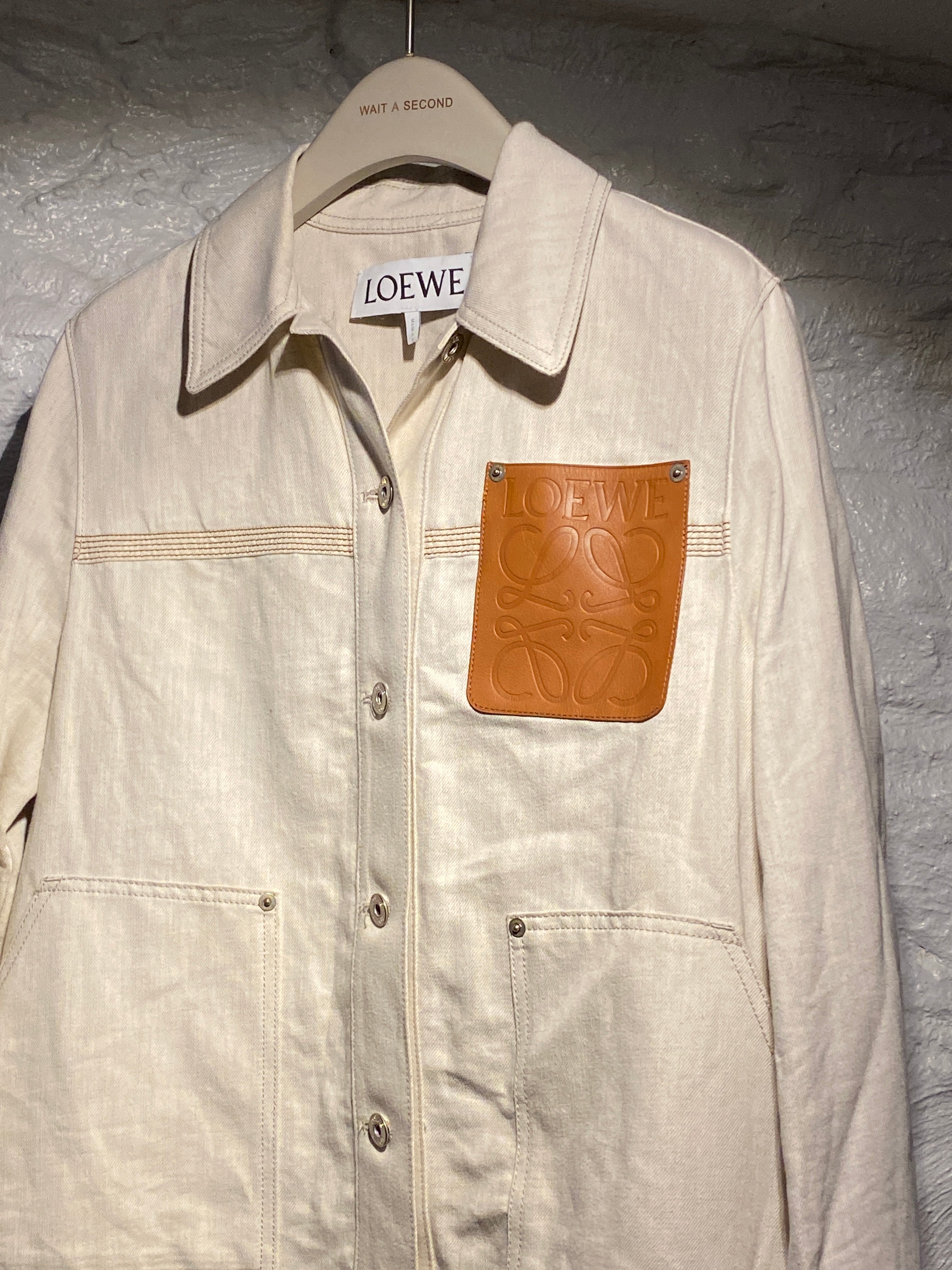 Loewe Light Beige Asymmetric Drill Jacket