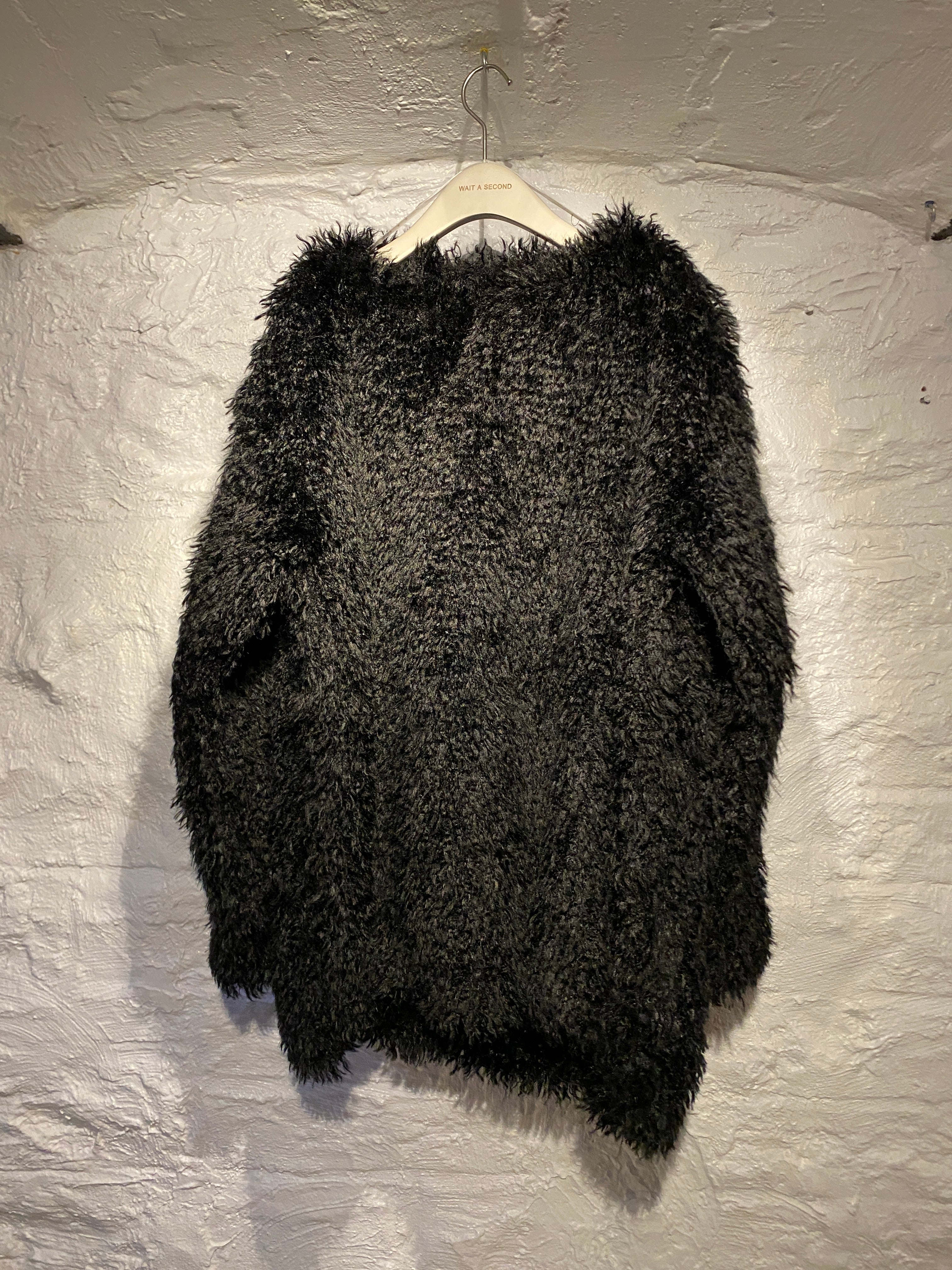 S'style Yohji Yamamoto Shaggy Punk Fur Crew Neck Pullover