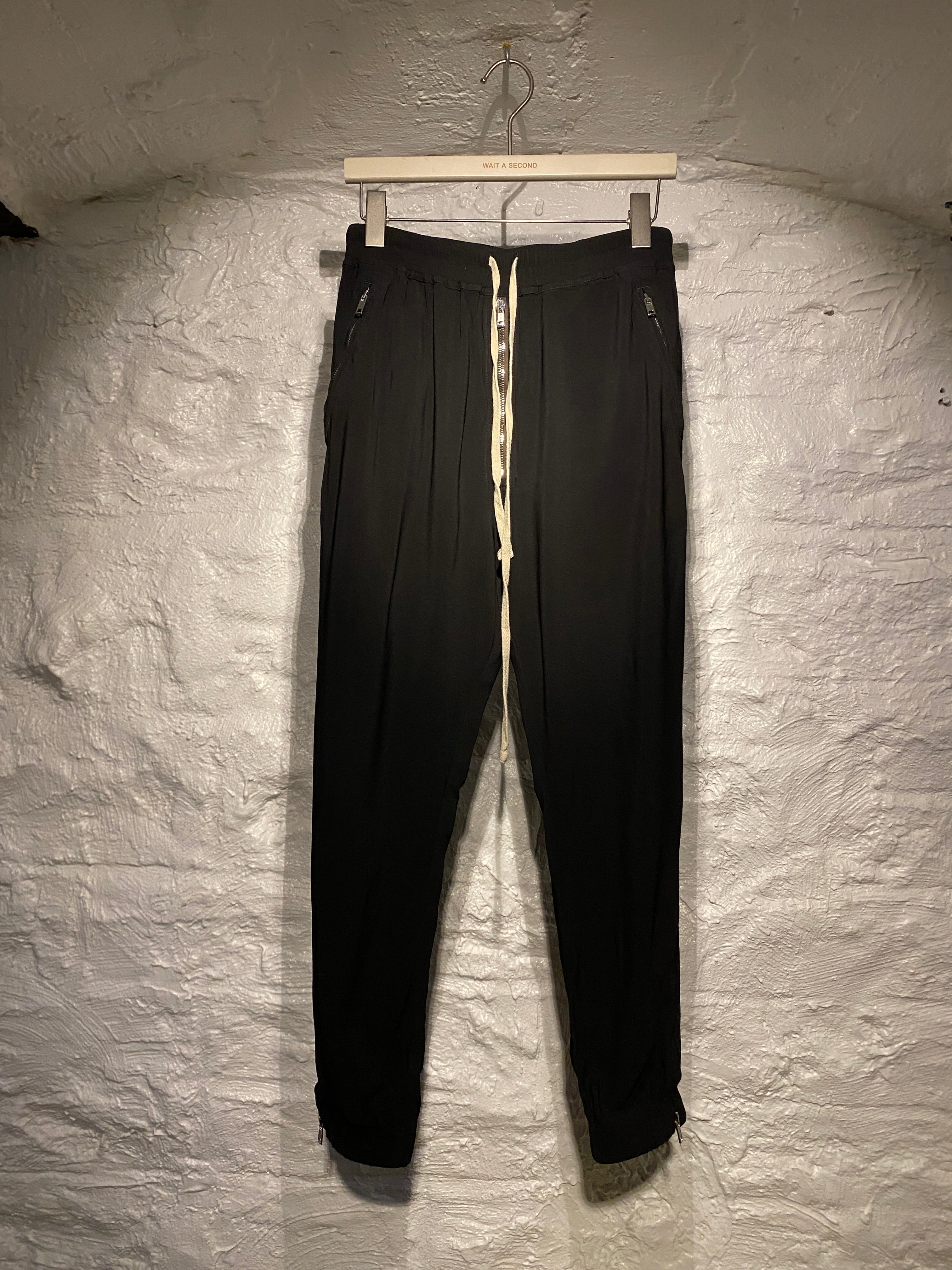Rick Owens Black Zippers Track Pants