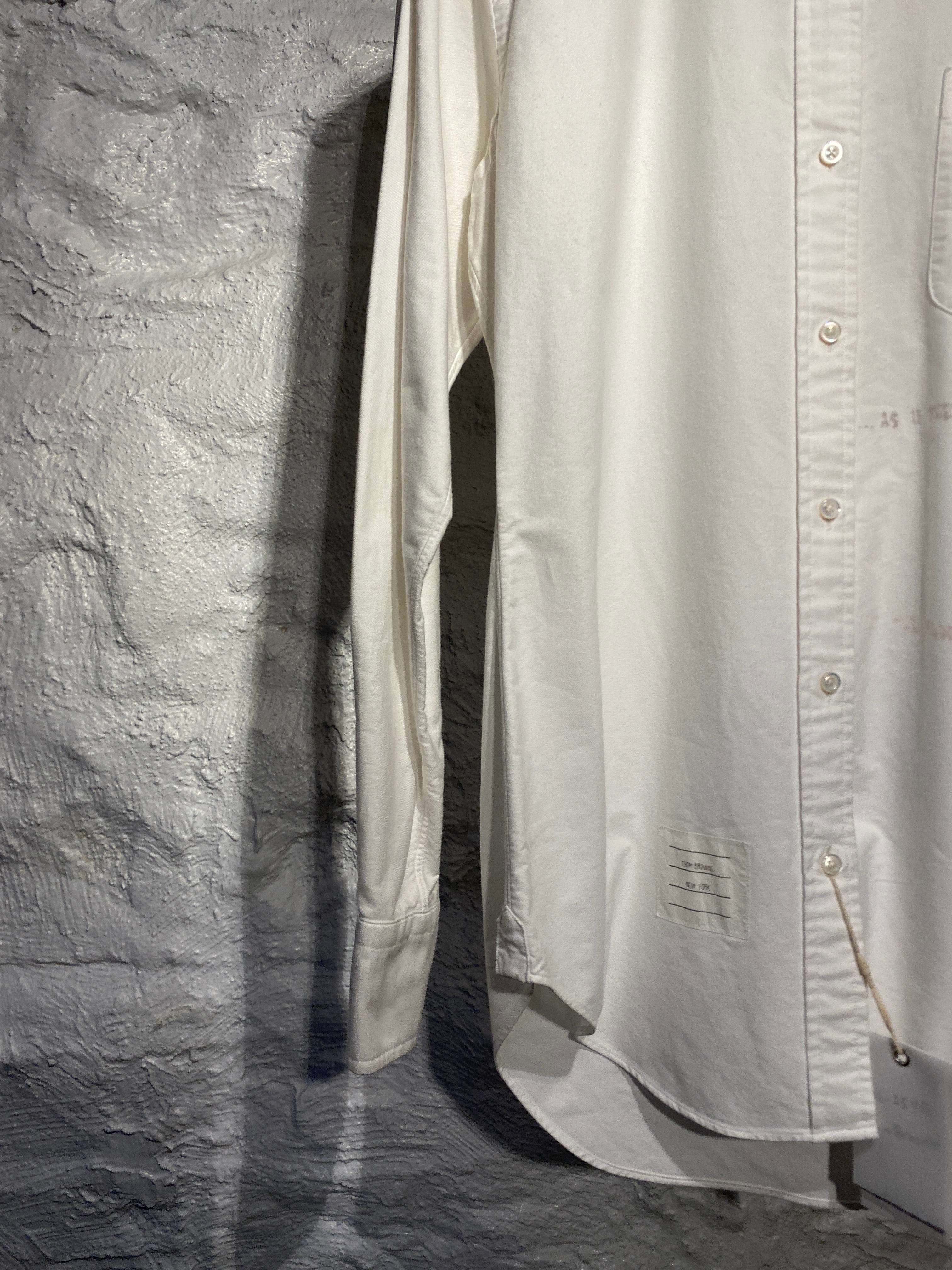 Thom Browne White Washed Texts Shirt