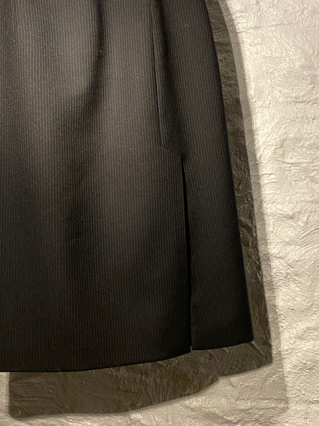 Prada Black Stripe Tailoring Wrap Mid Skirt