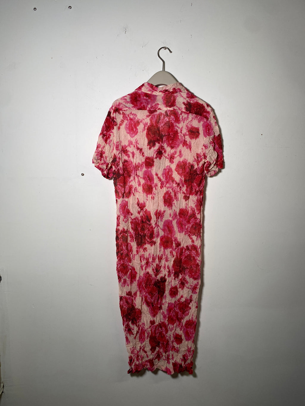 Dries Van Noten Pink Printed Short Sleeve Shirt Dress