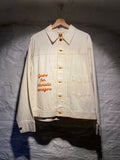 Human Made White and Yellow Embroidered Jean Jacket