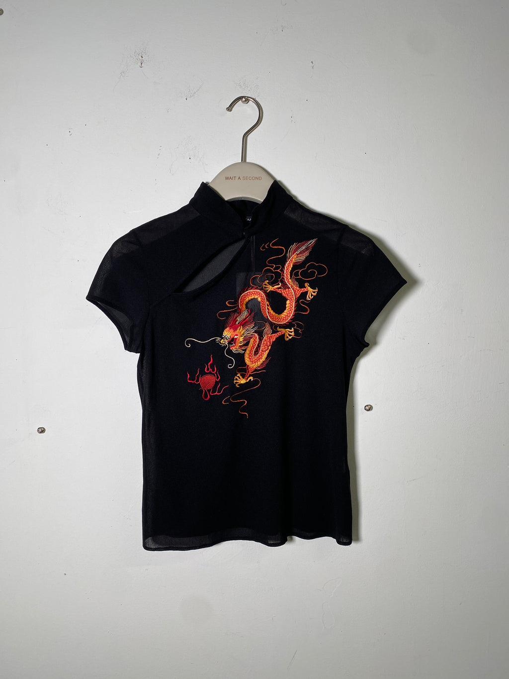 Vivienne Tam Dragon Qipao mesh top