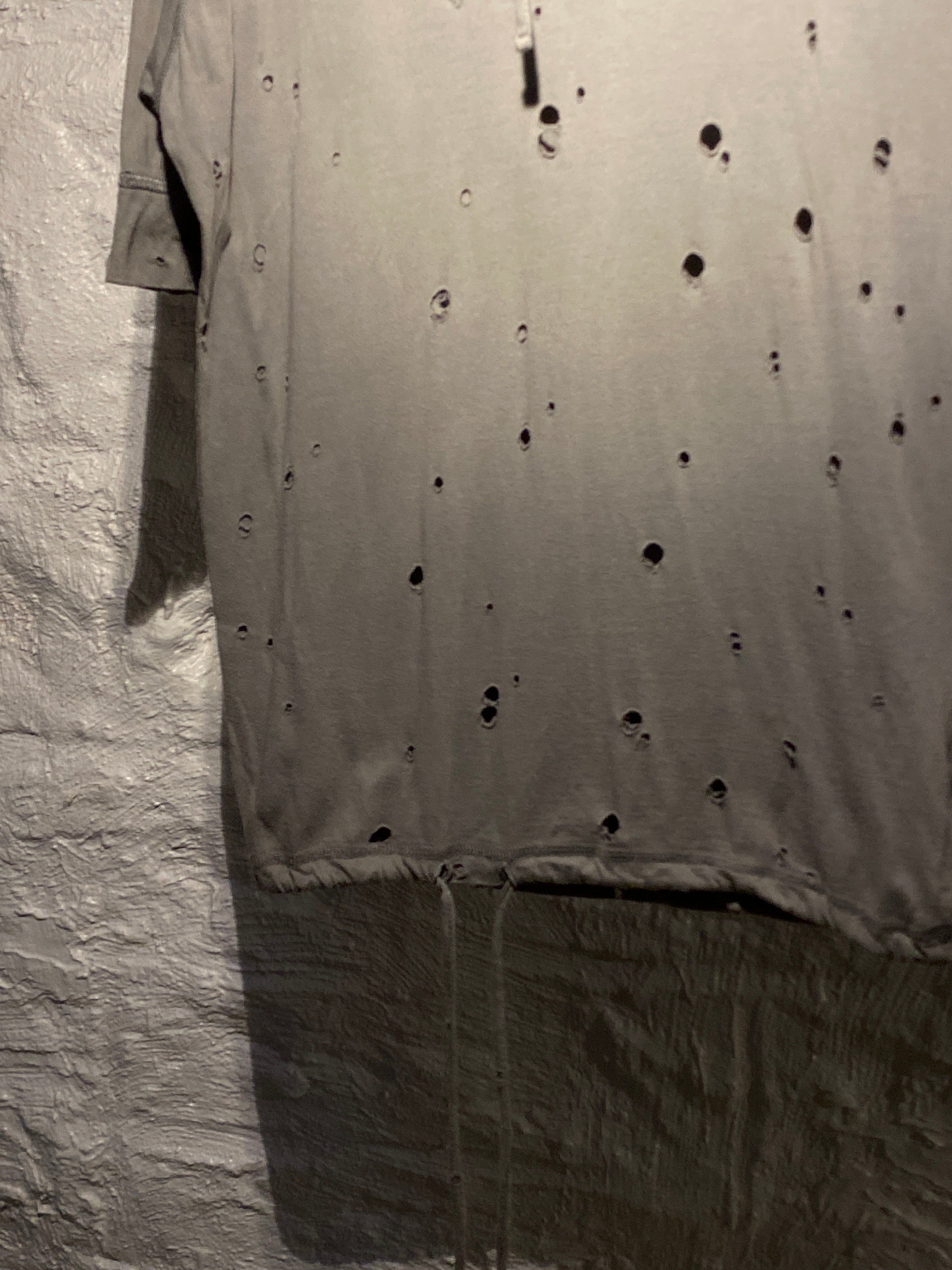 Ann Demeulemeester Gray Oversized Cut-Out Distressed Short-Sleeve Hoodie