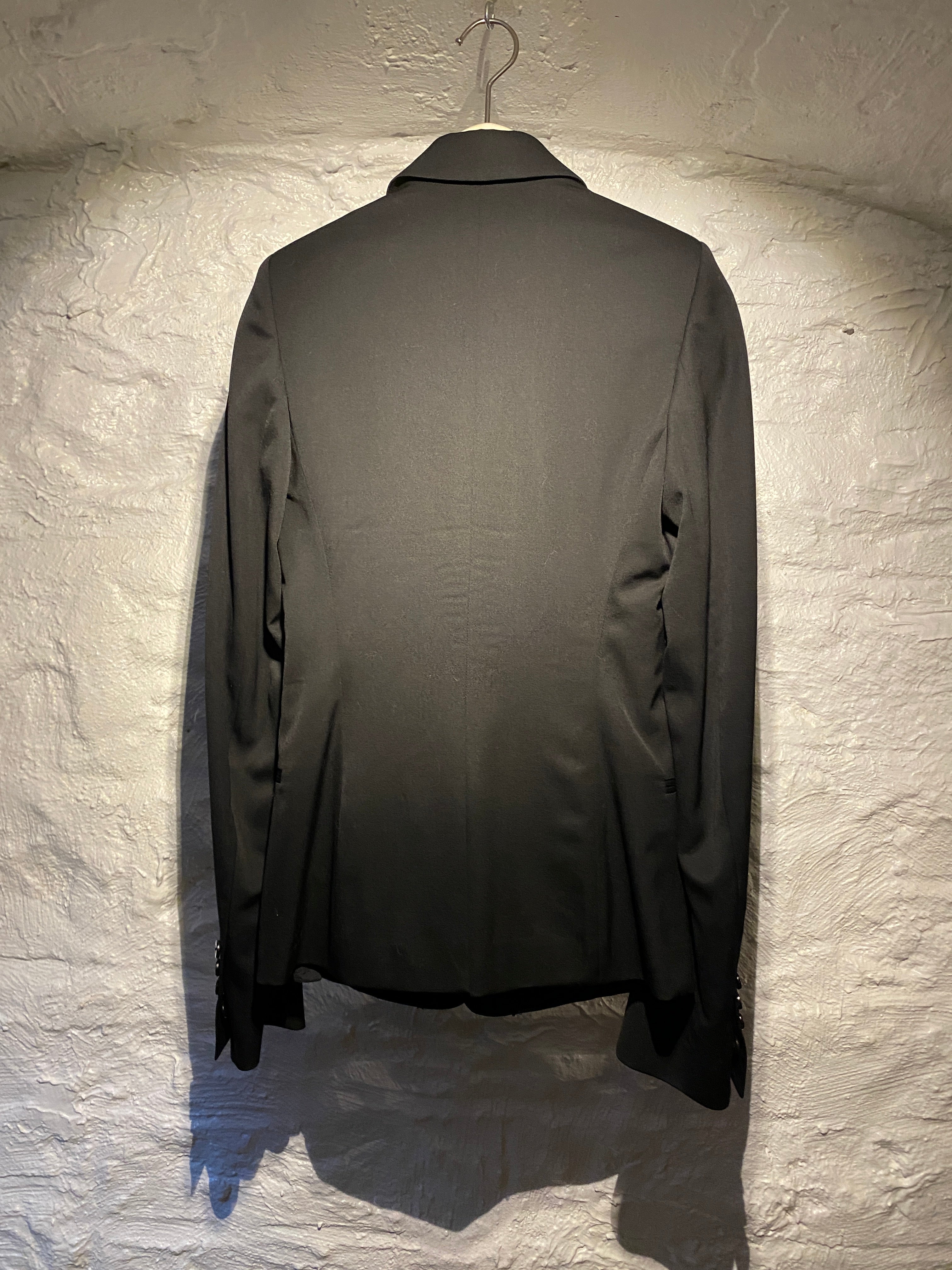 Ann Demeulemeester Black Fitted Tuxedo Jacket