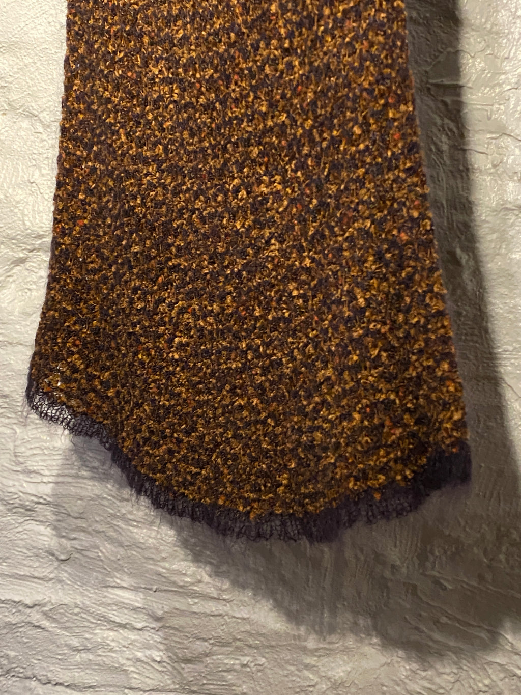 Chanel Brown Yellow Knitted Midi Skirt